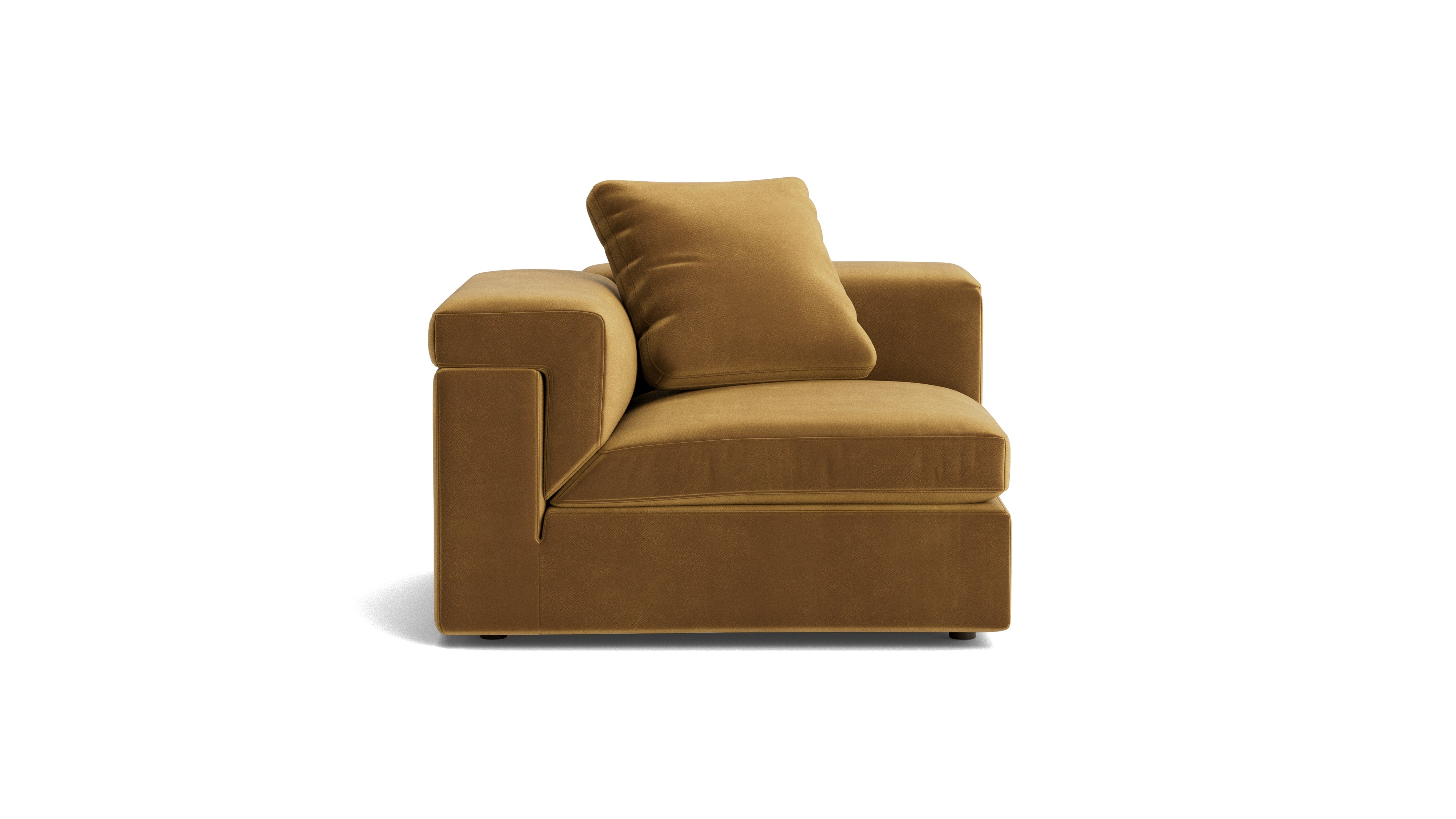 Saddle Corner Chair, Gold
