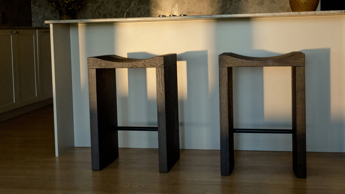 Hollow Counter Stool, Natural Oak