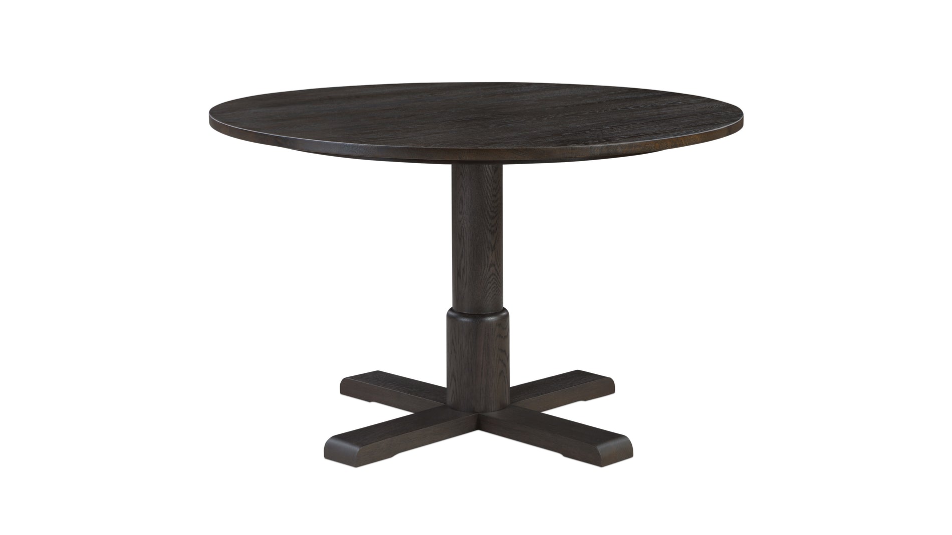 Mill Round Dining Table, Seats 4-5 People, Dark Brown Oak_image