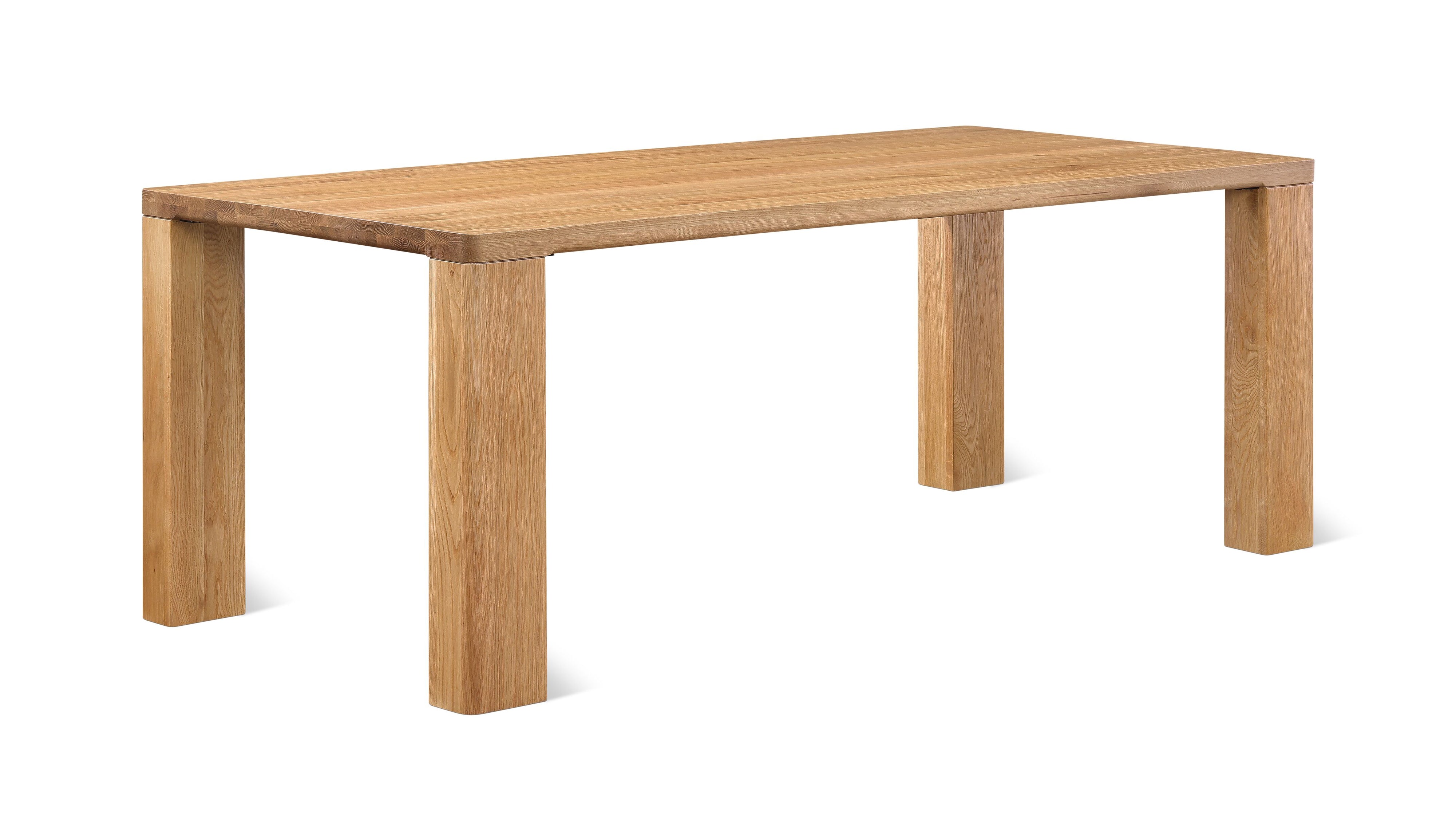 Foundry Dining Table, Seats 6-8 People, Natural Oak