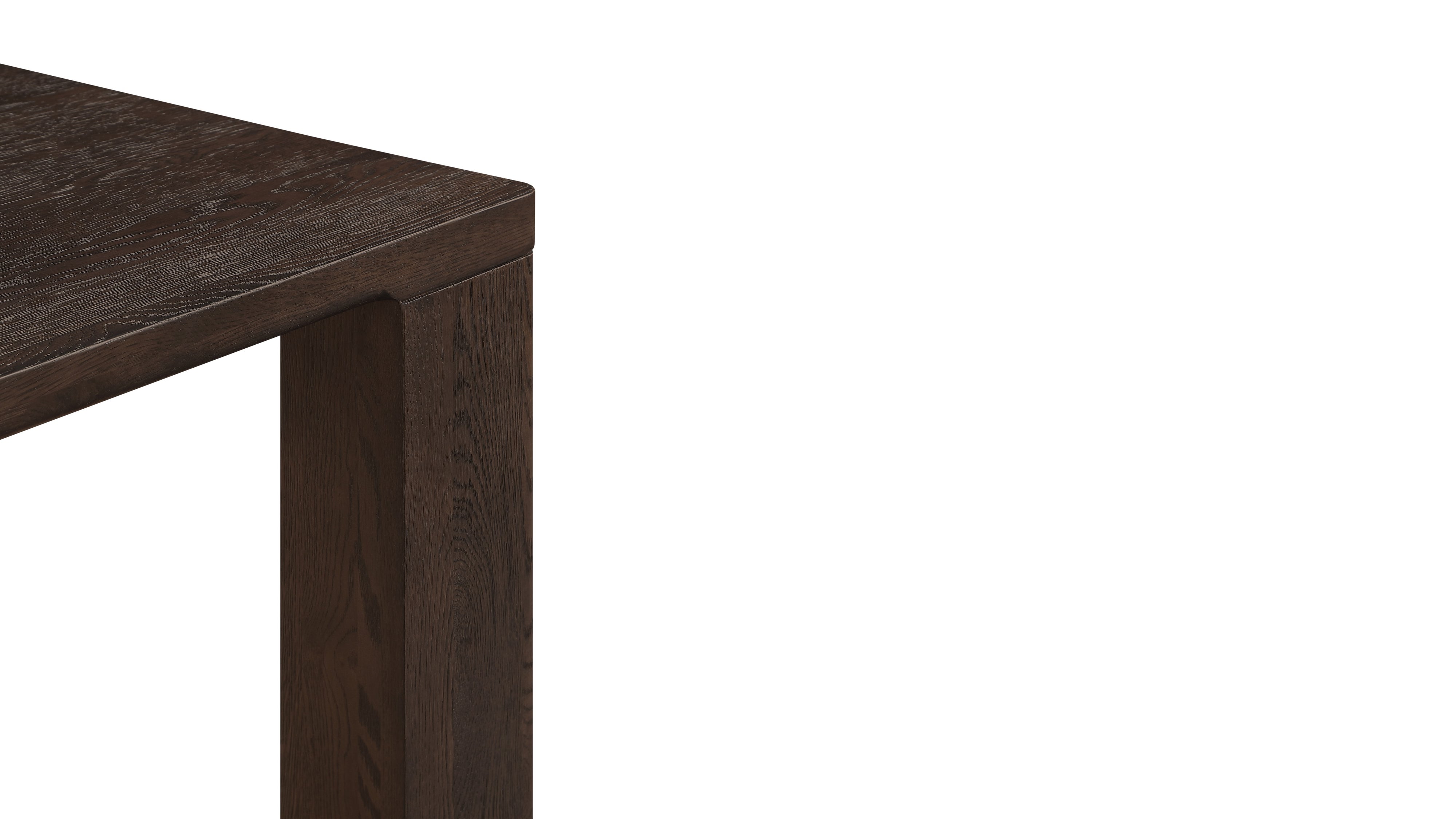 Foundry Dining Table, Seats 8-10 People, Dark Brown Oak