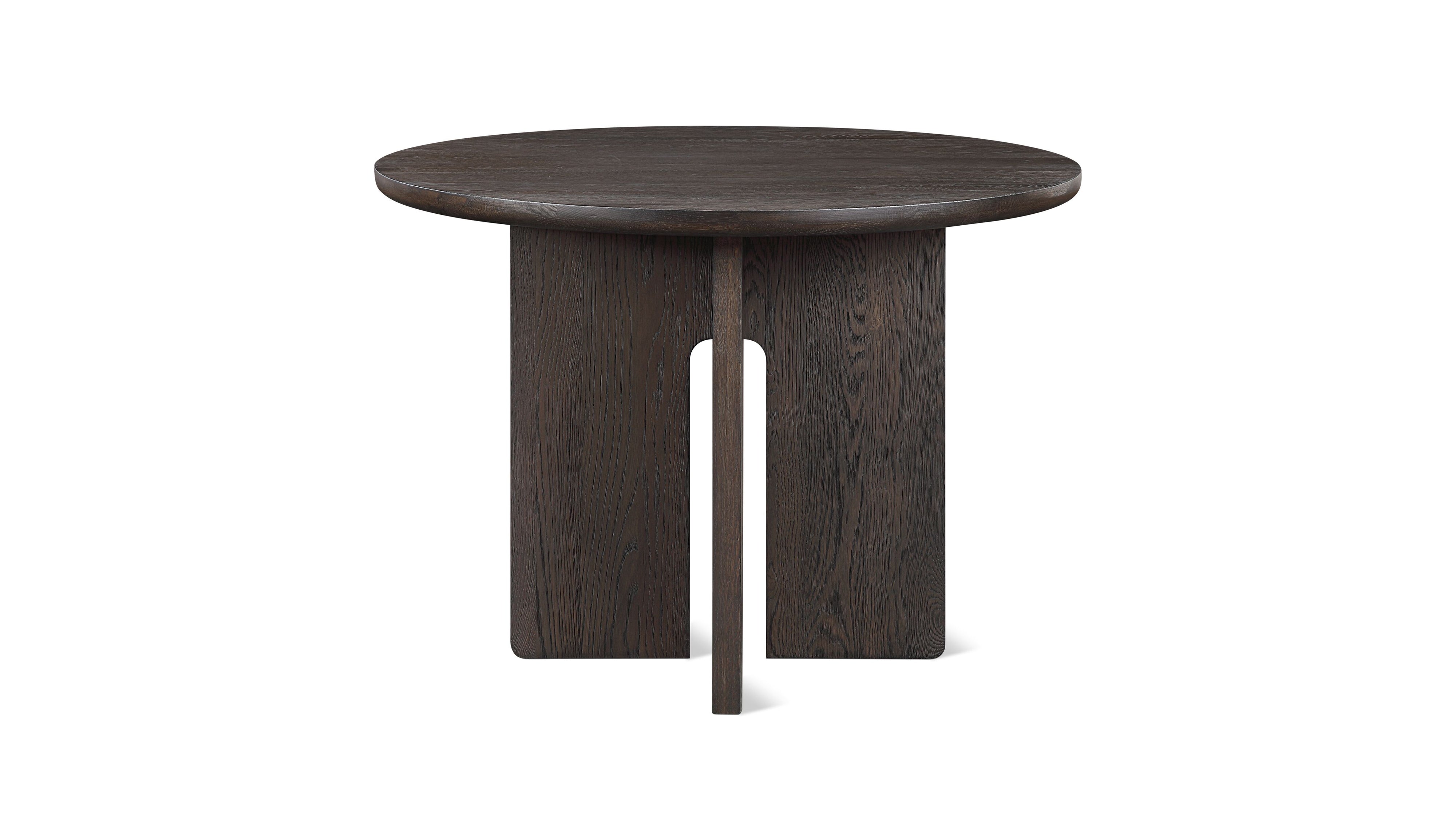 Clover Round Dining Table, Seats 3-4 People, Dark Brown Oak