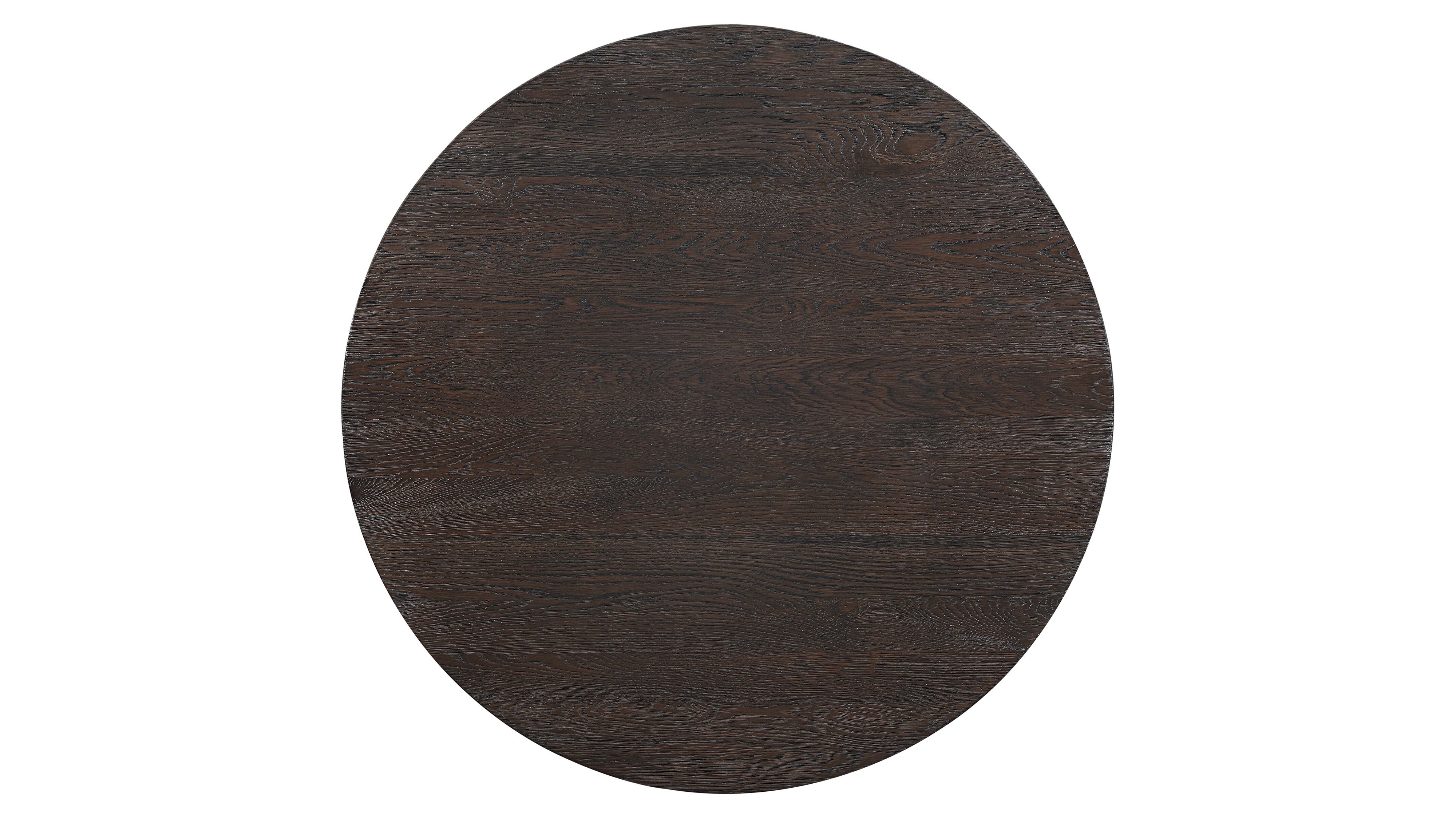 Clover Round Dining Table, Seats 3-4 People, Dark Brown Oak