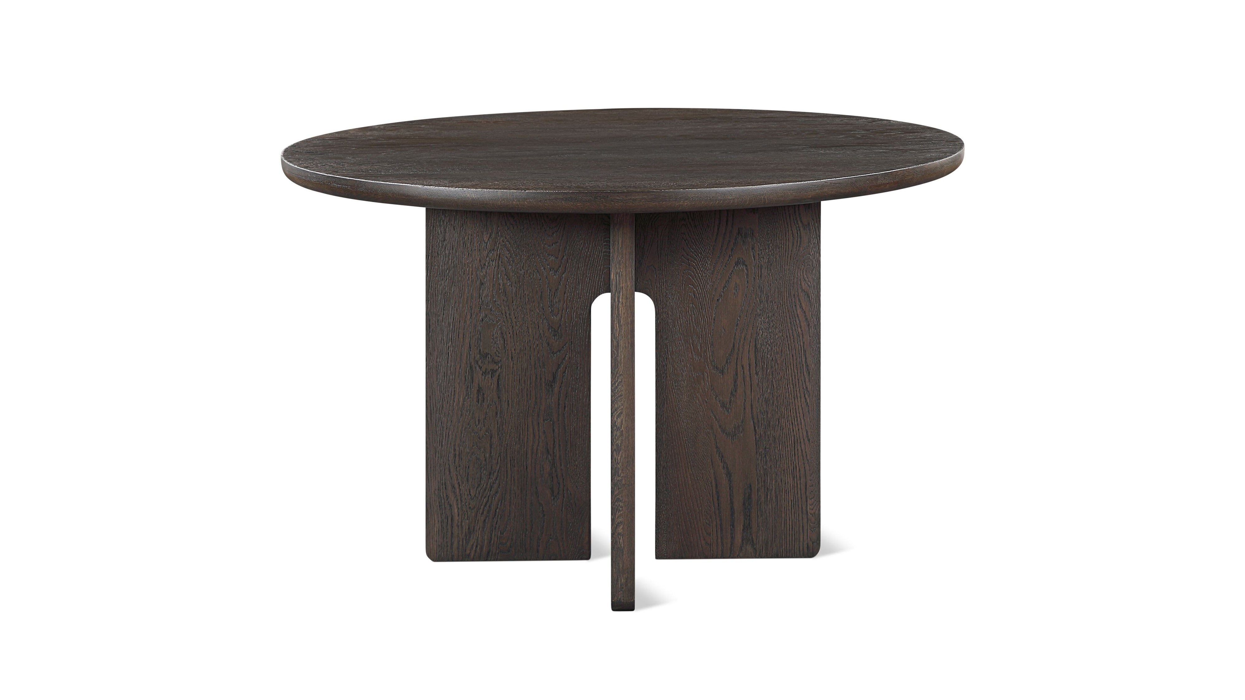 Clover Round Dining Table, Seats 4-5 People, Dark Brown Oak