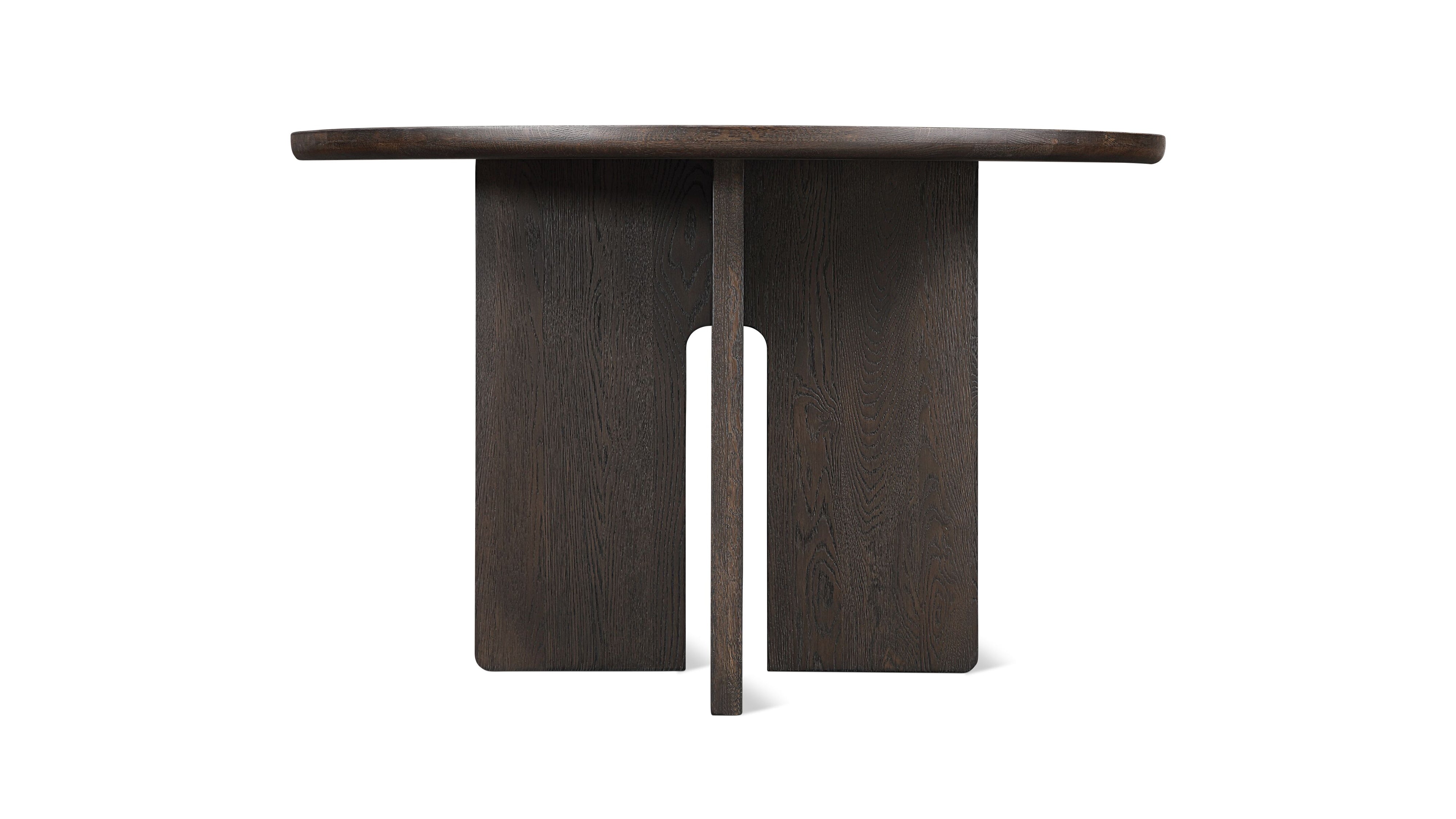 Clover Round Dining Table, Seats 4-5 People, Dark Brown Oak