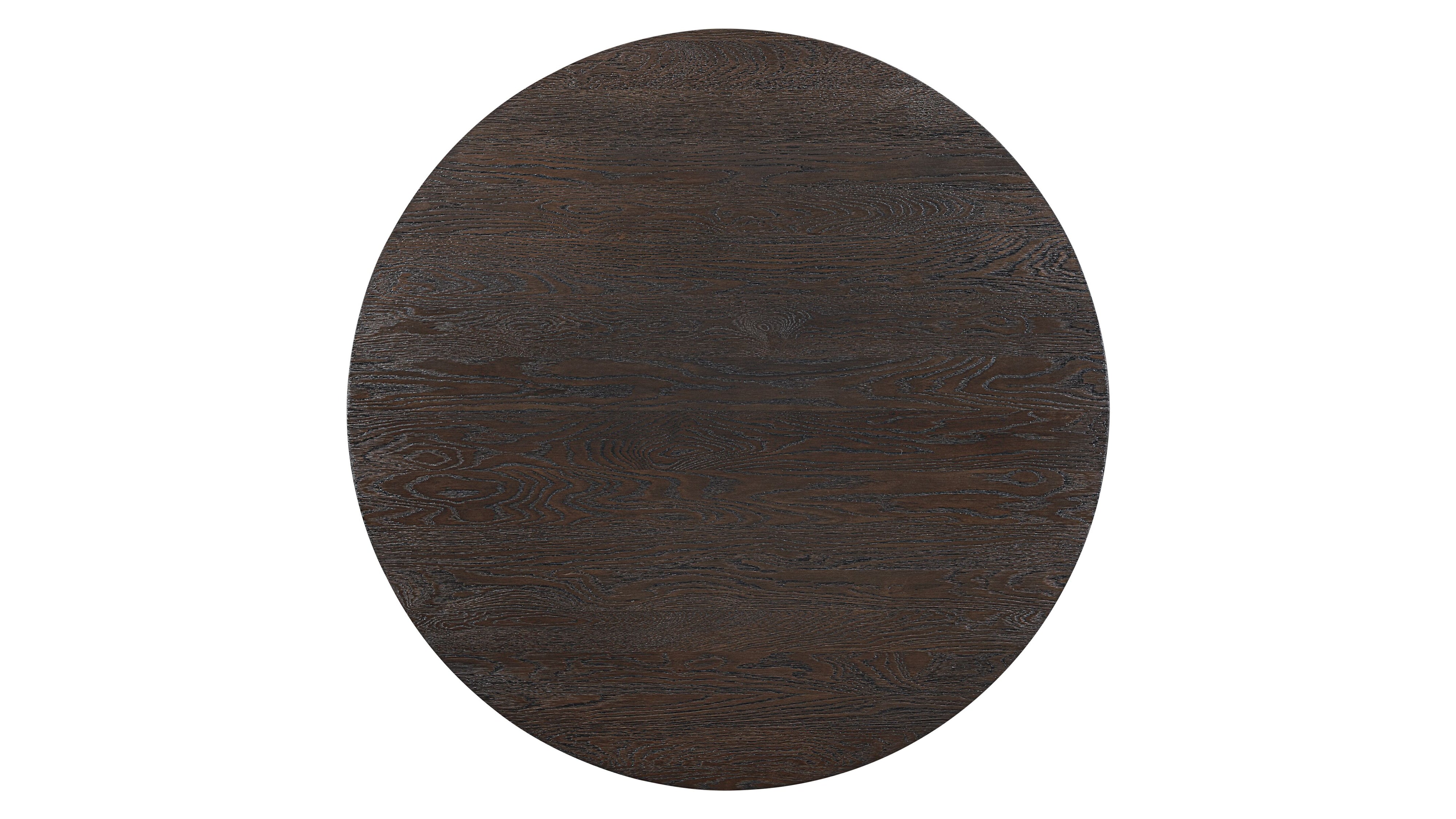 Clover Round Dining Table, Seats 4-5 People, Dark Brown Oak