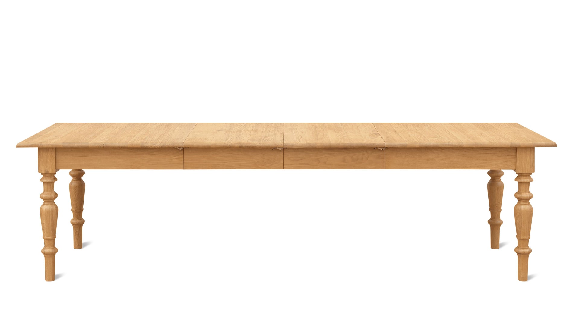 Spindle Extendable Dining Table, Seats 4-10 People, Warm Oak_image