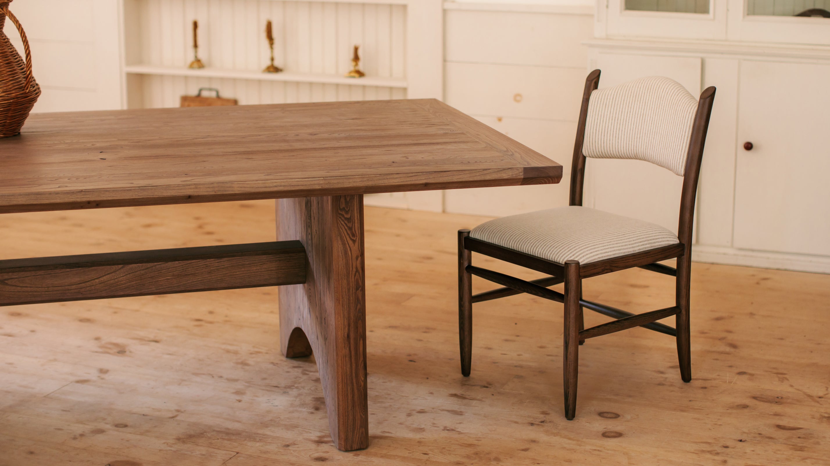 Hillside Dining Chair, Espresso Ash/Oxford Stripe
