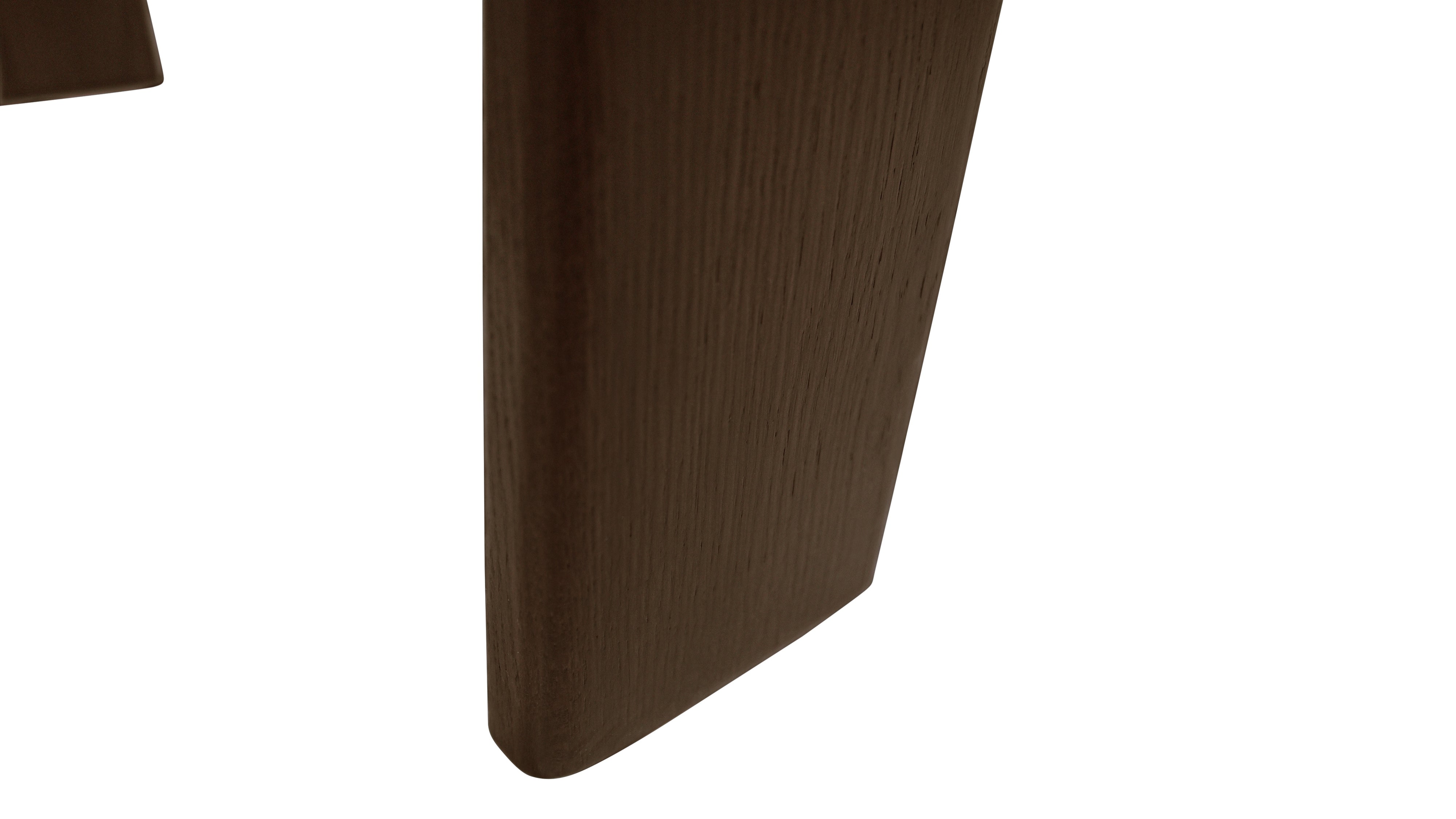 Trine Dining Chair, Dark Brown Oak, Tobacco Leather
