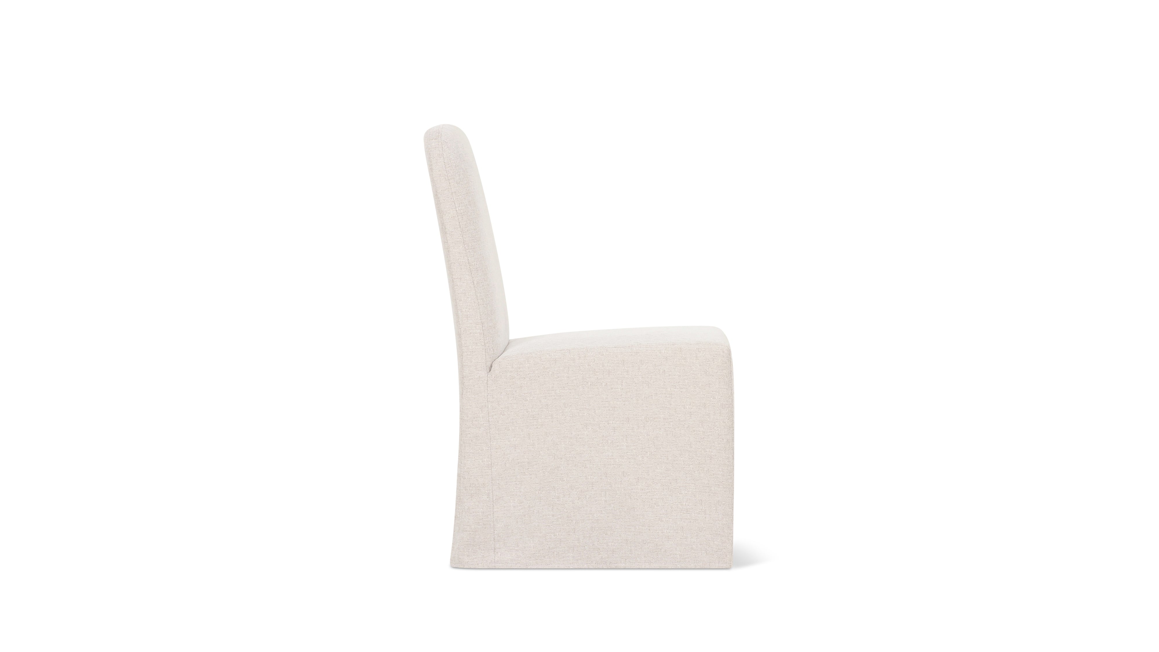 Amble Armless Dining Chair, Vellum