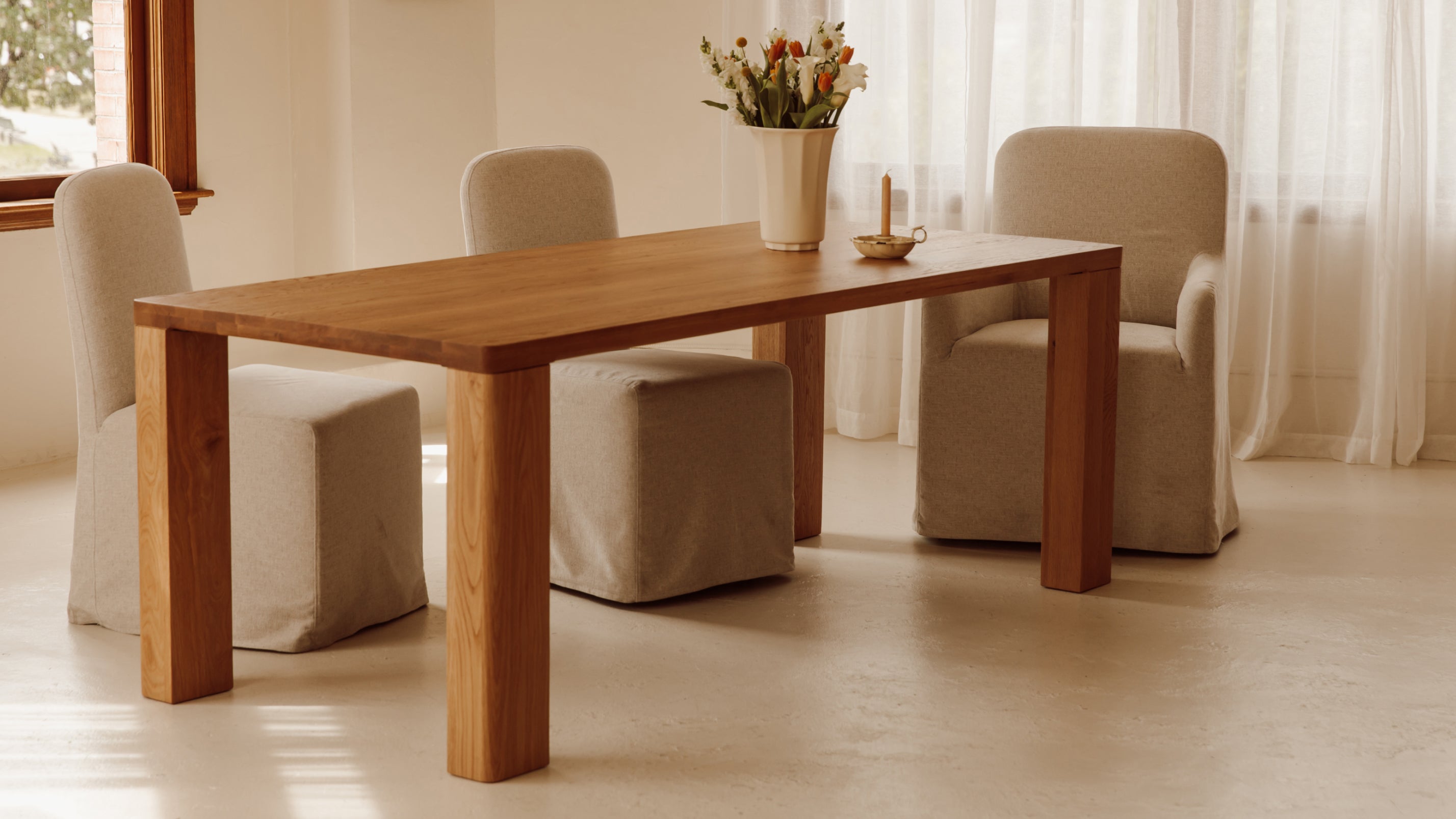 Amble Dining Chair, Vellum