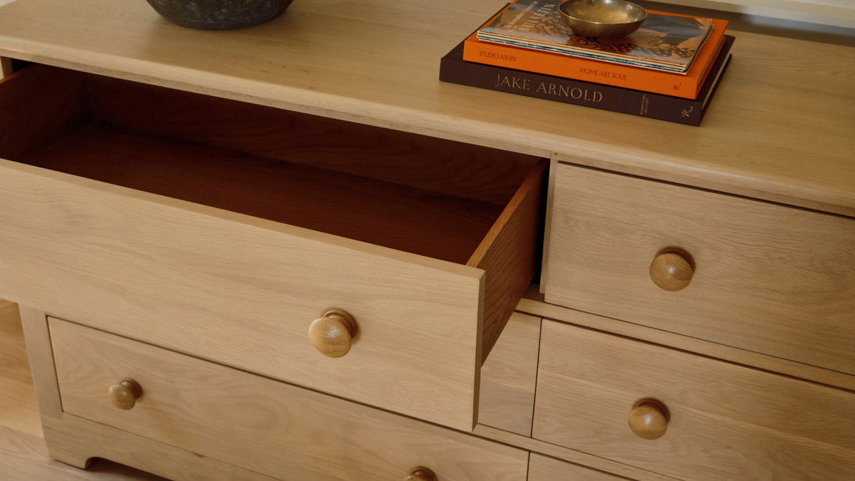 Dovetail Double Dresser, Pale Oak — alternate view