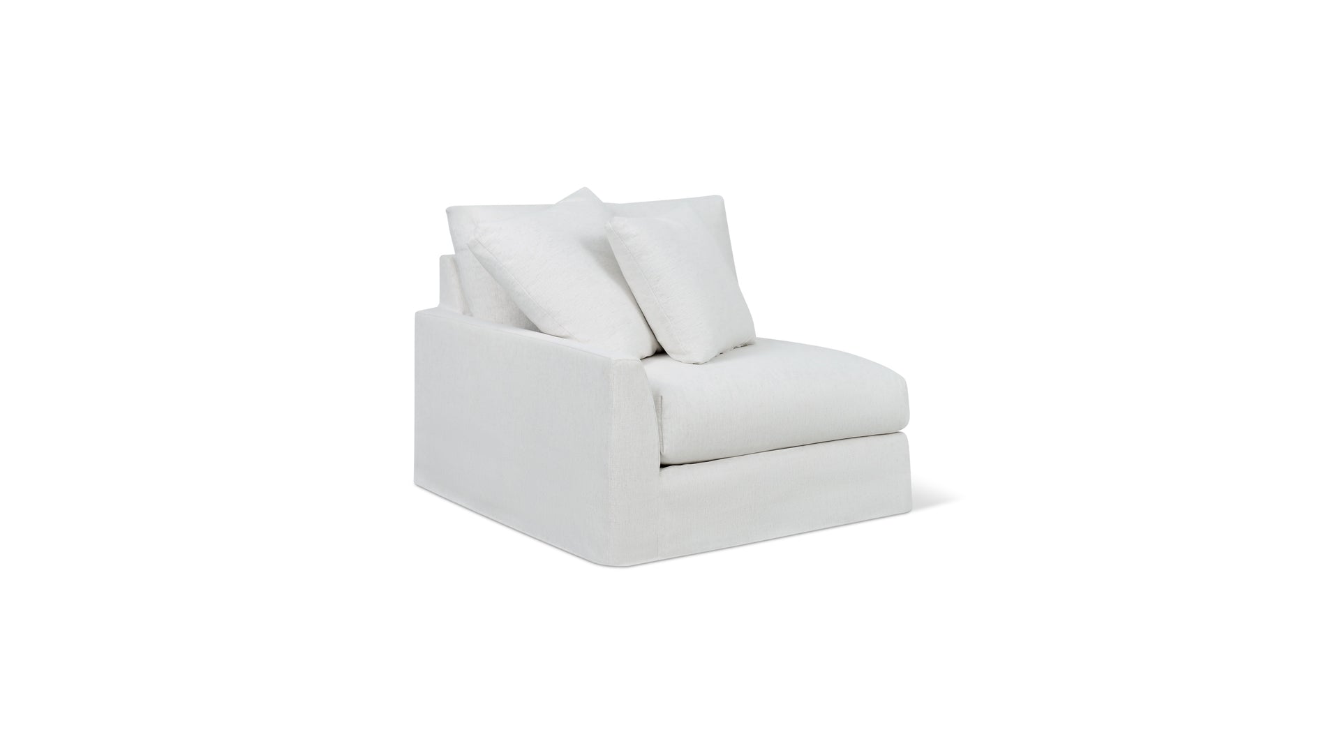 Breeze Left Arm Corner Chair, Large, Nomad Snow_image