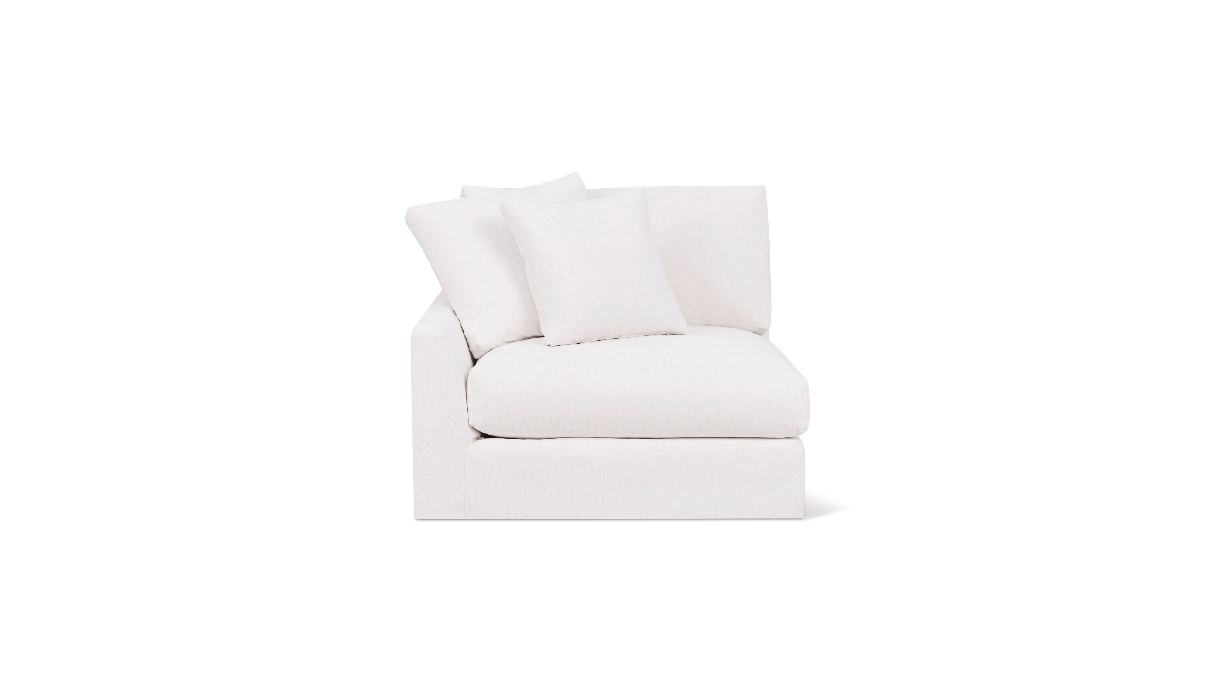Breeze Left Arm Corner Chair, Large, Nomad Snow