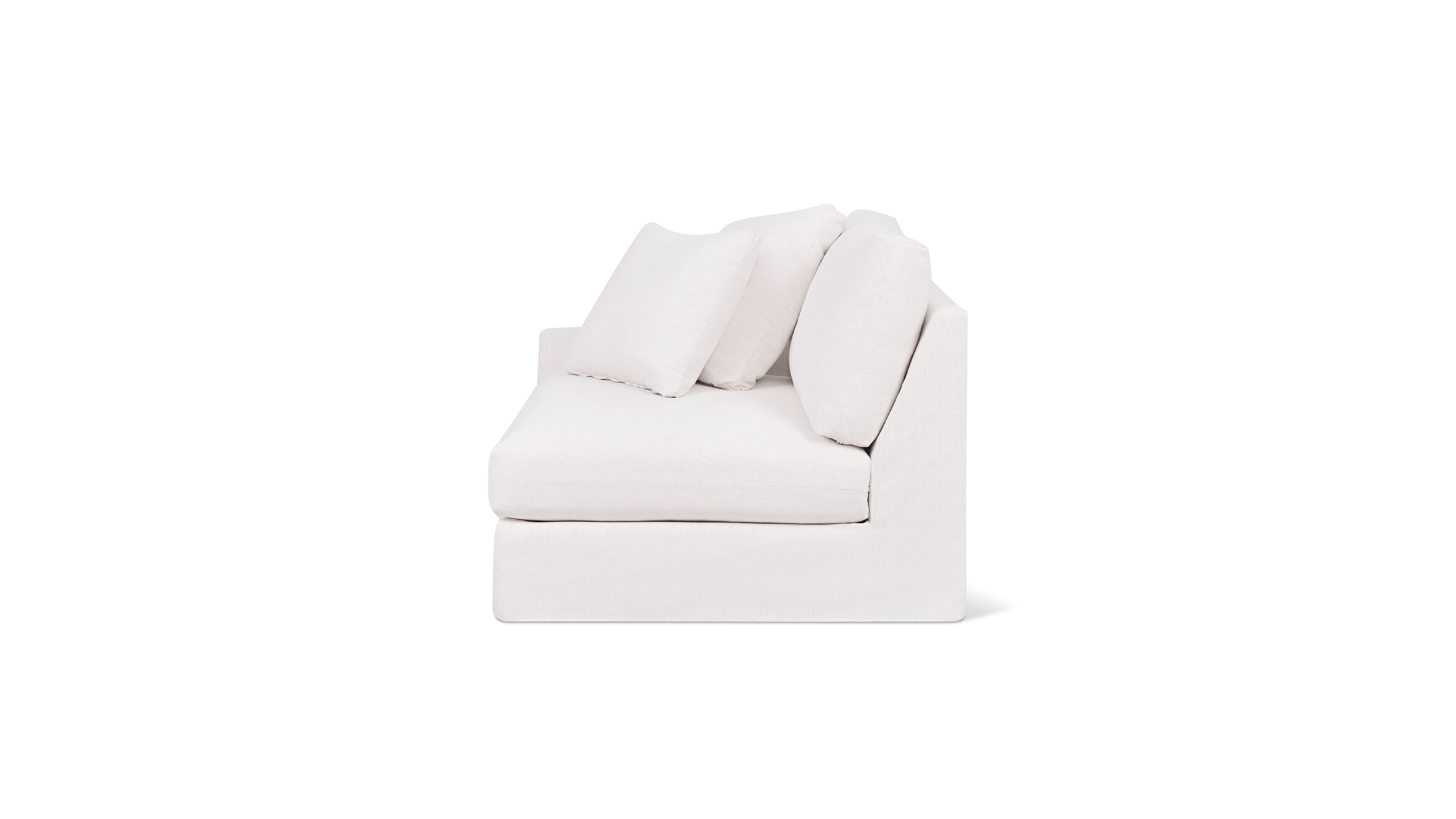 Breeze Left Arm Corner Chair, Large, Nomad Snow