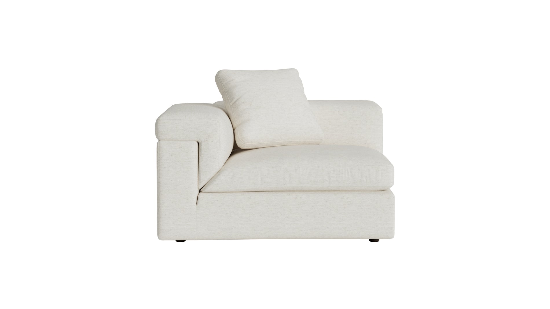 Saddle Left Arm Corner Chair, Nomad Snow_image