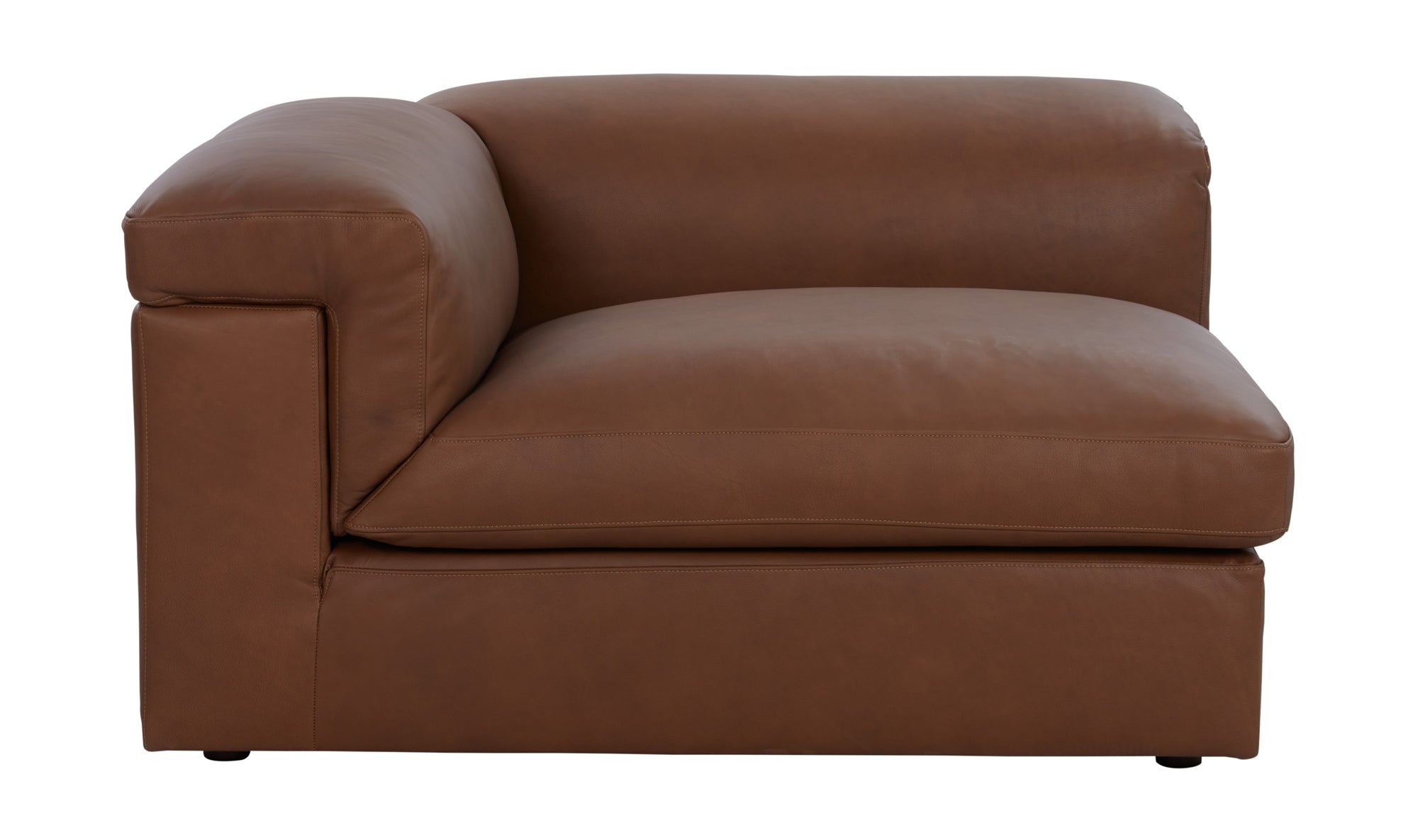 Saddle Left Arm Corner Chair, Bourbon