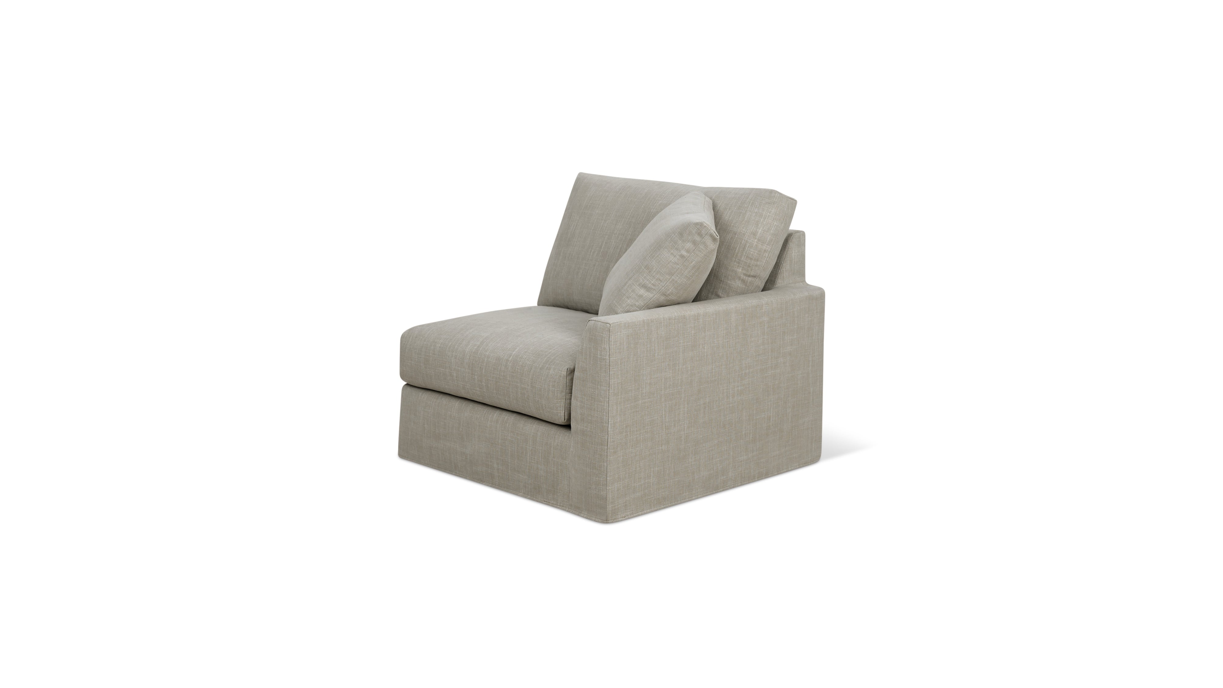 Breeze Right Arm Corner Chair, Standard, Light Pebble
