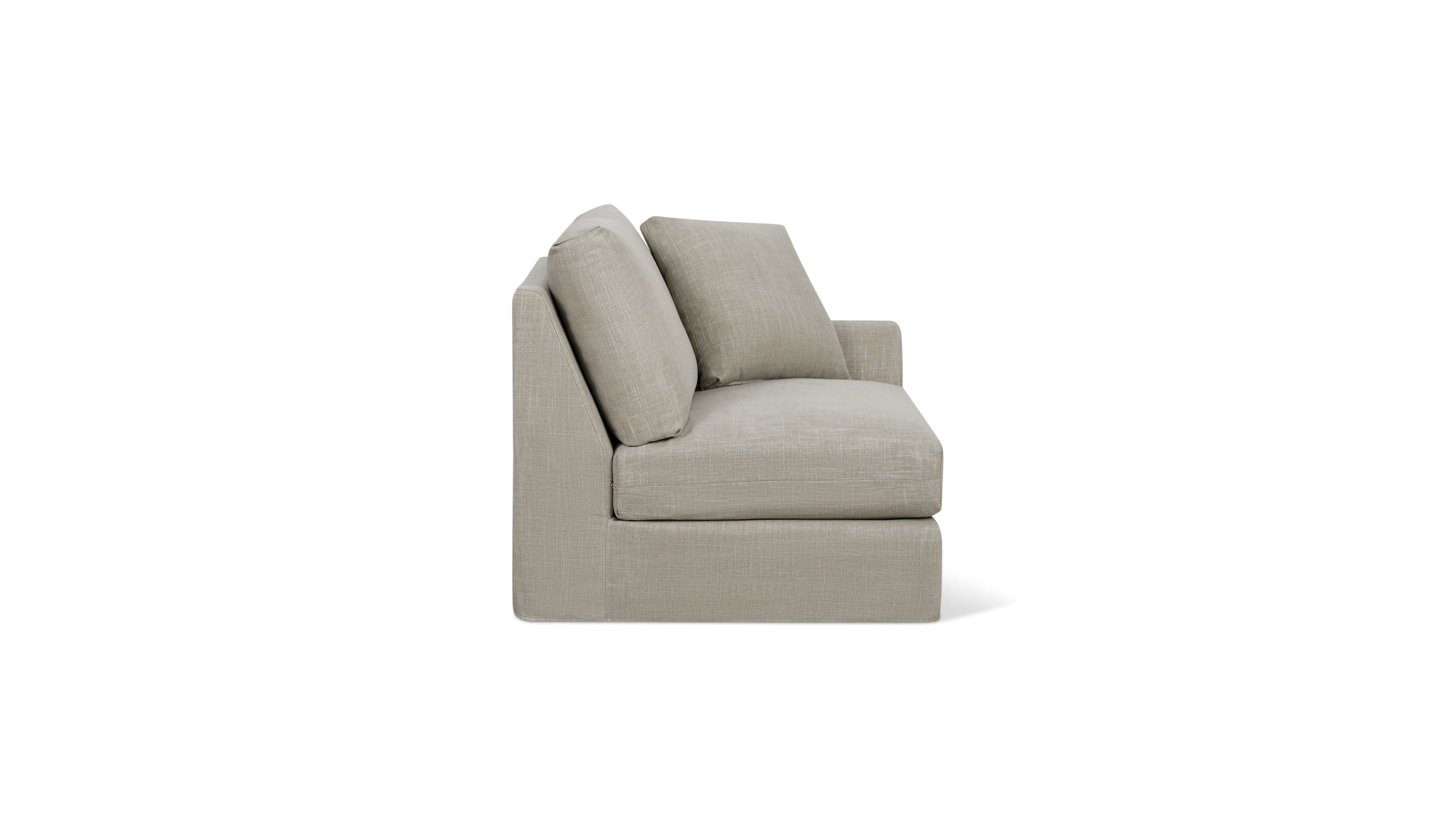 Breeze Right Arm Corner Chair, Standard, Light Pebble