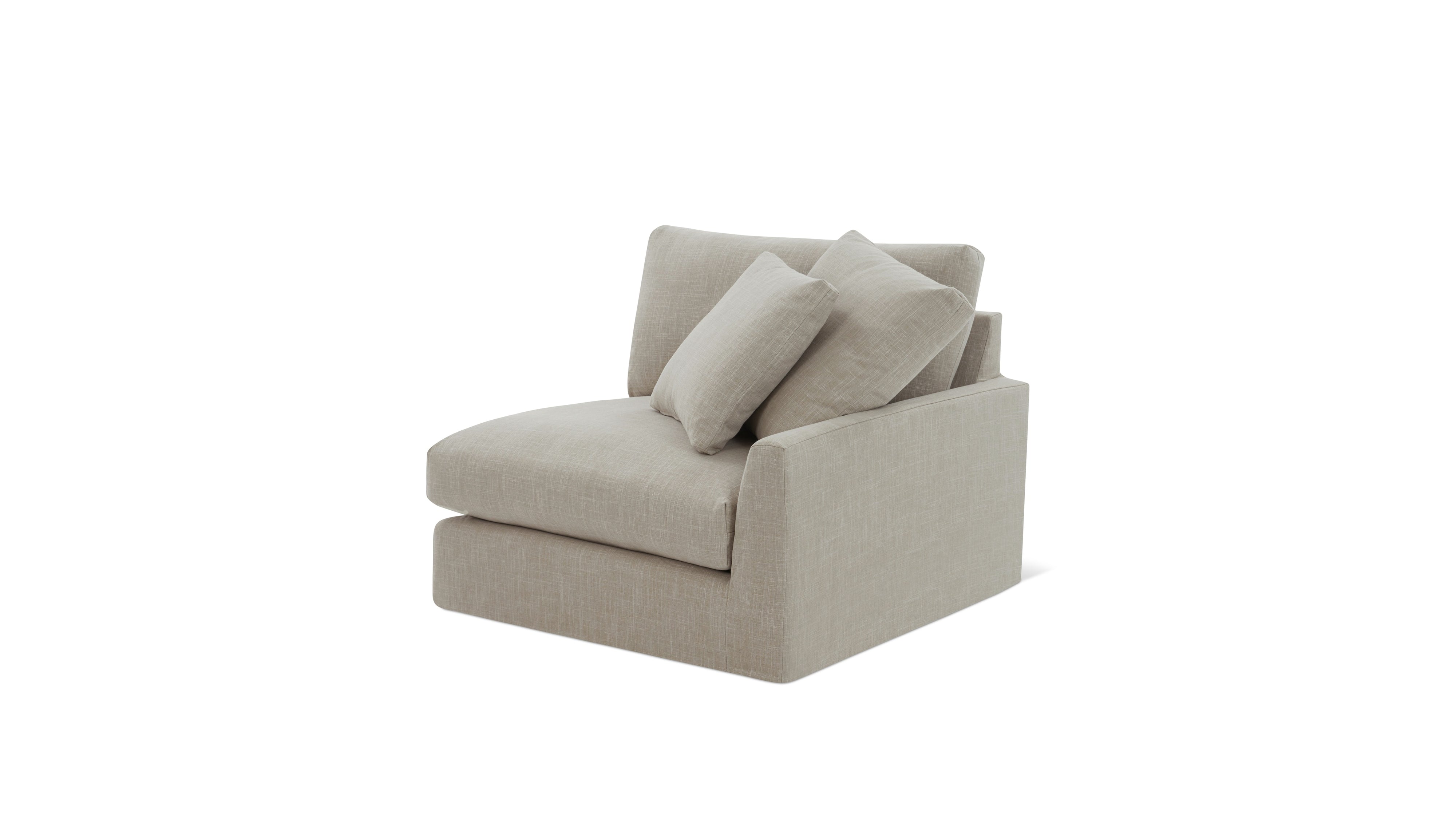 Breeze Right Arm Corner Chair, Large, Light Pebble