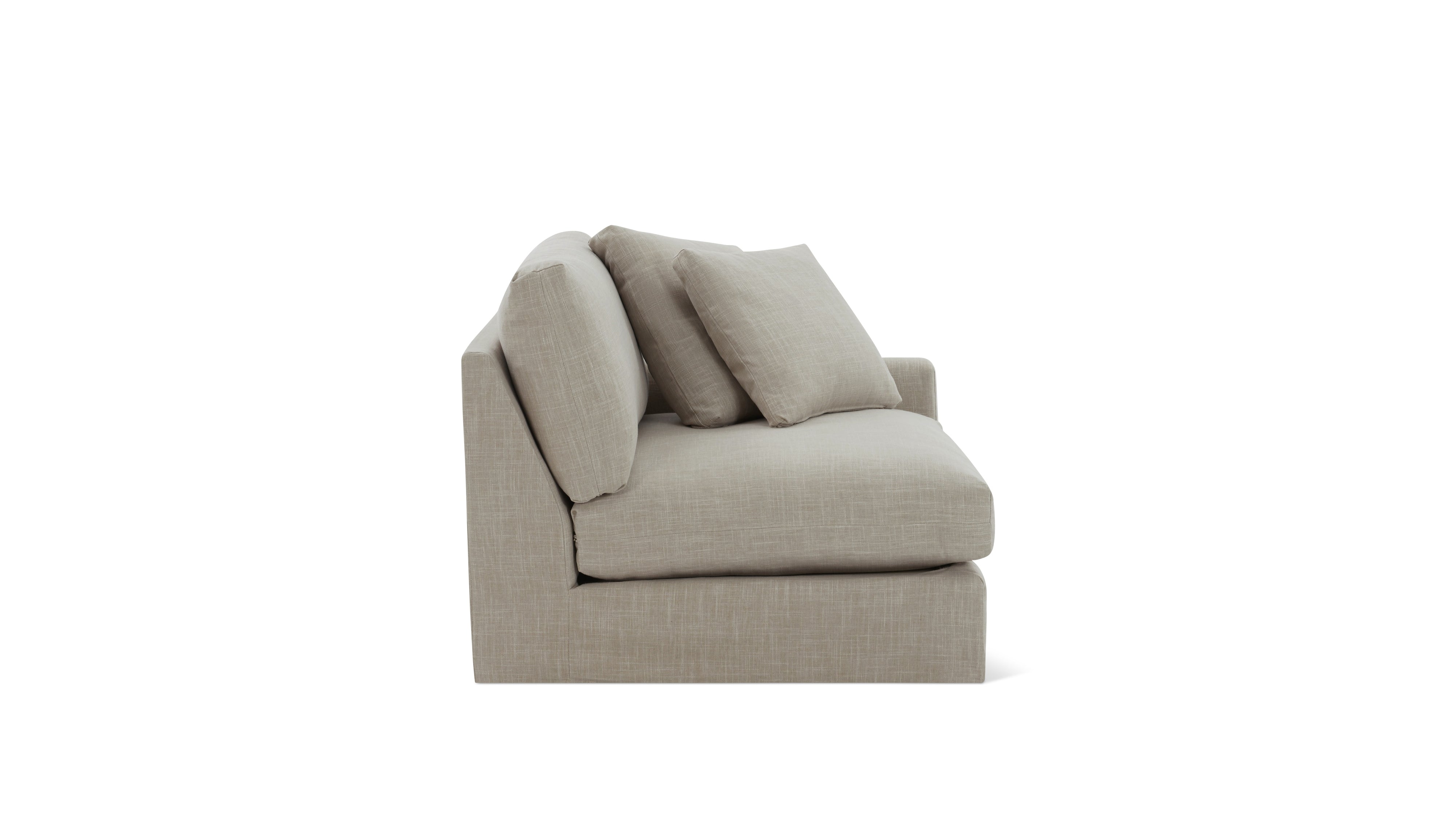 Breeze Right Arm Corner Chair, Large, Light Pebble