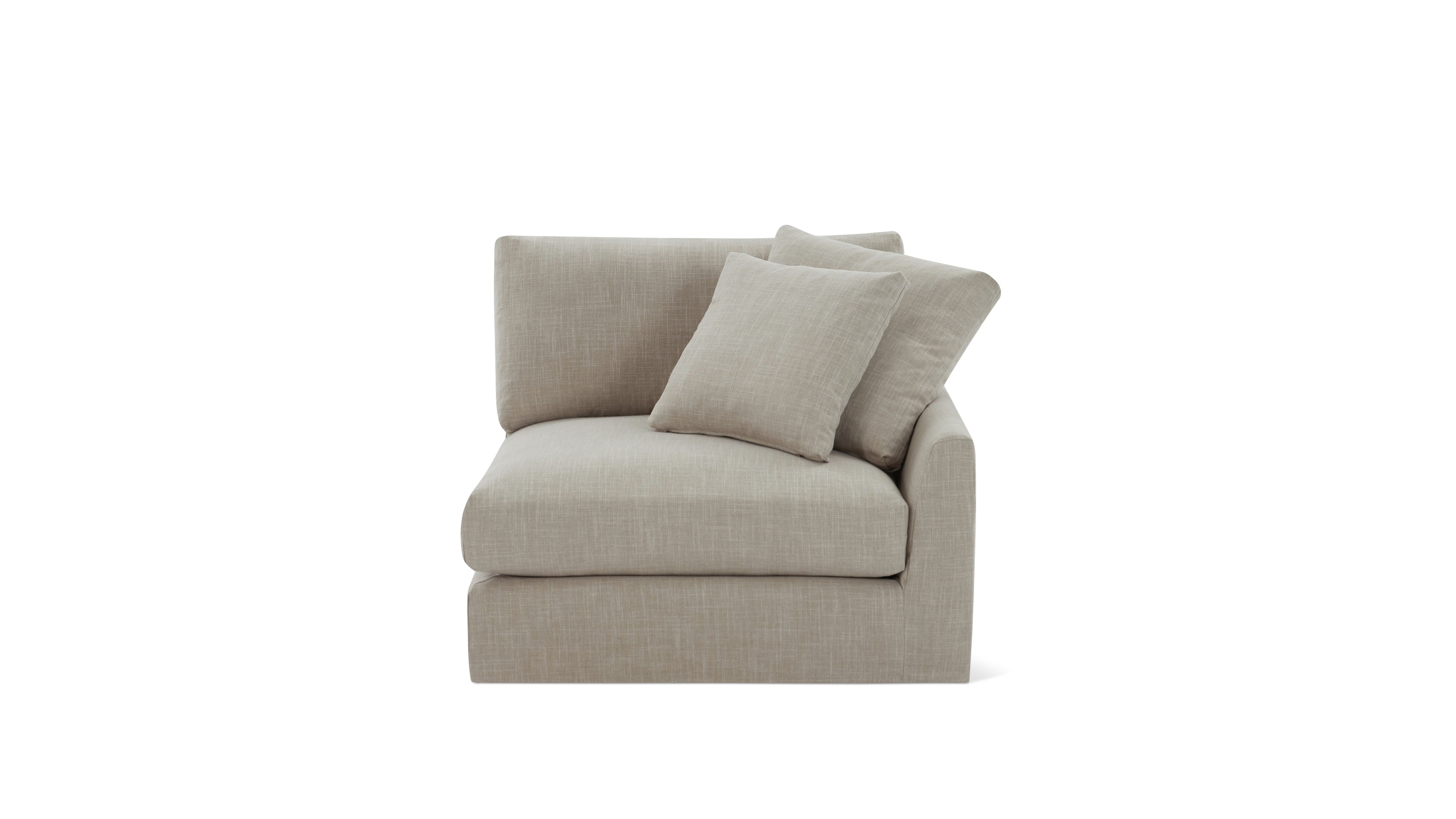 Breeze Right Arm Corner Chair, Large, Light Pebble