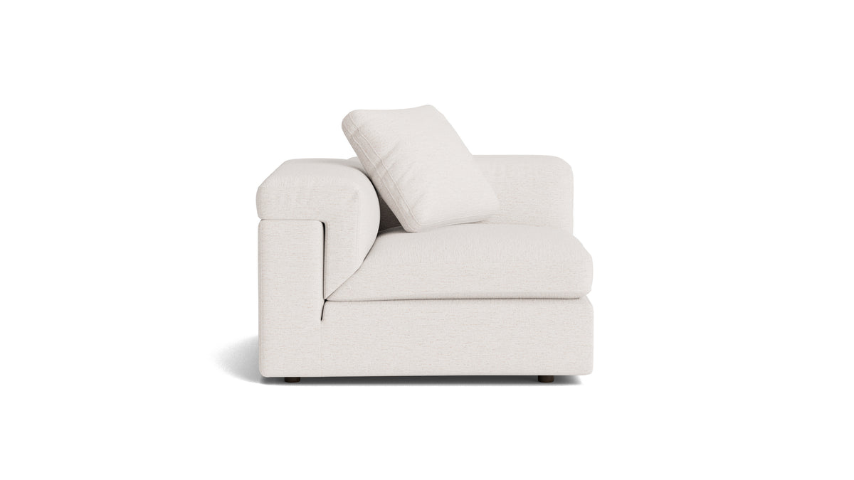 Saddle Right Arm Corner Chair, Nomad Snow