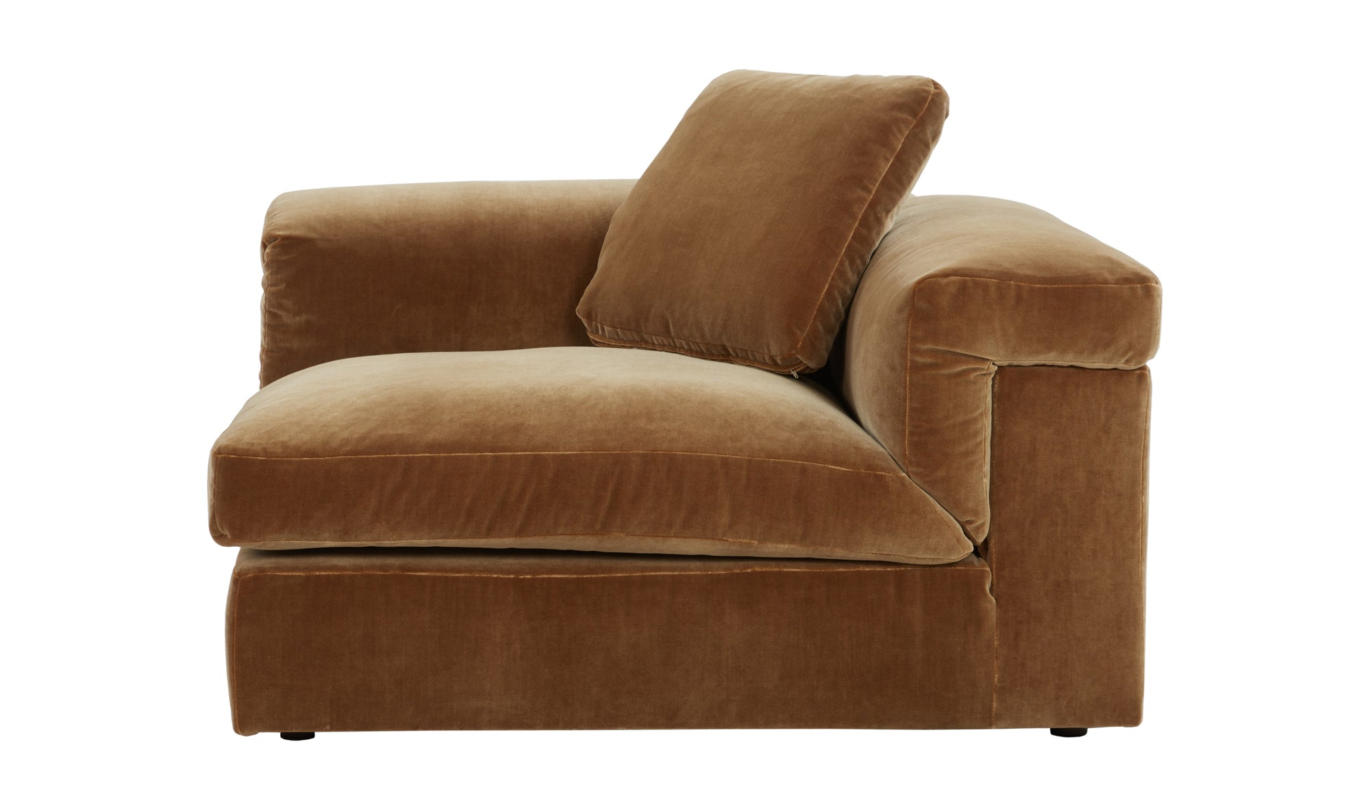 Saddle Right Arm Corner Chair, Gold