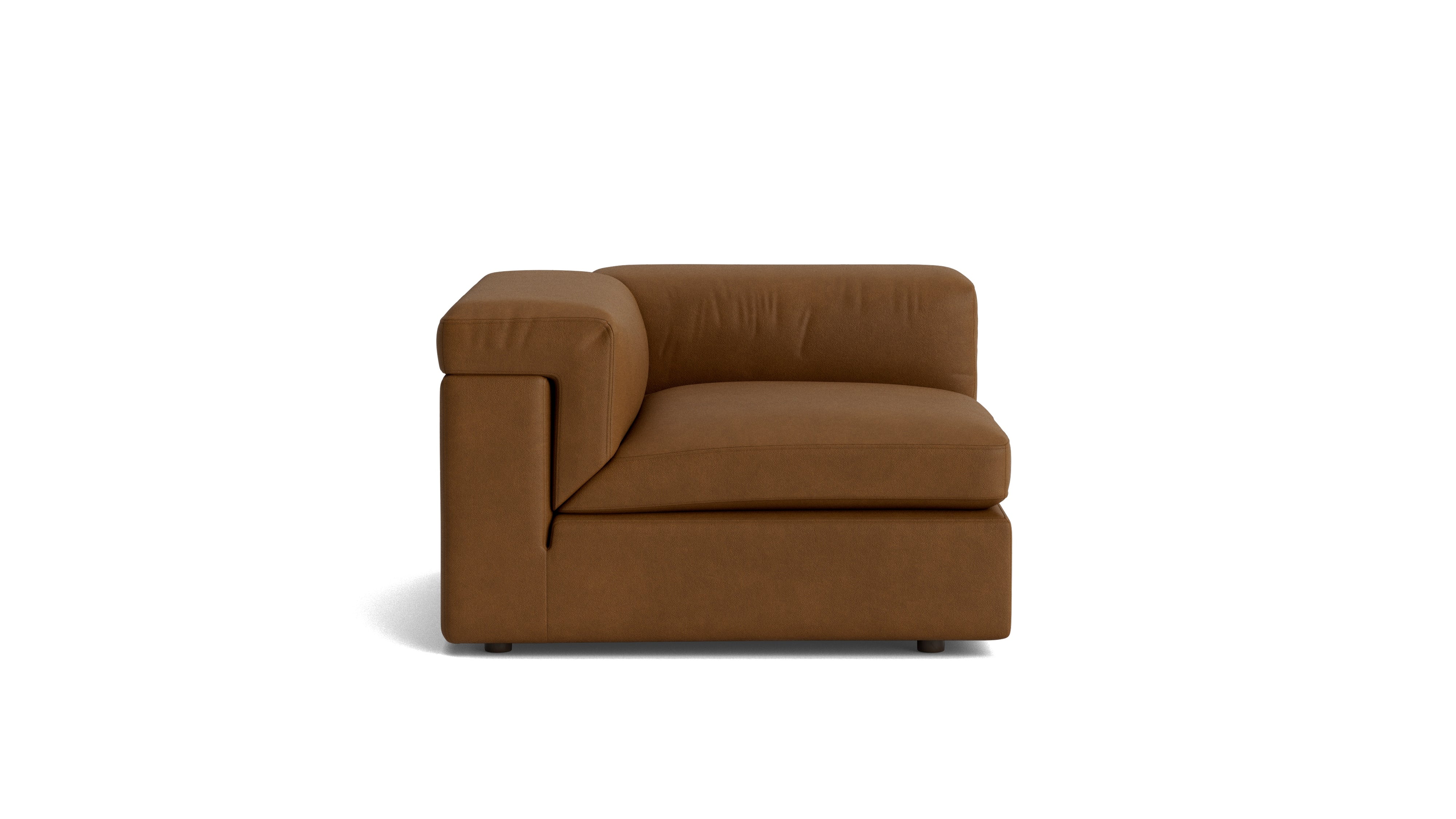 Saddle Right Arm Corner Chair, Bourbon
