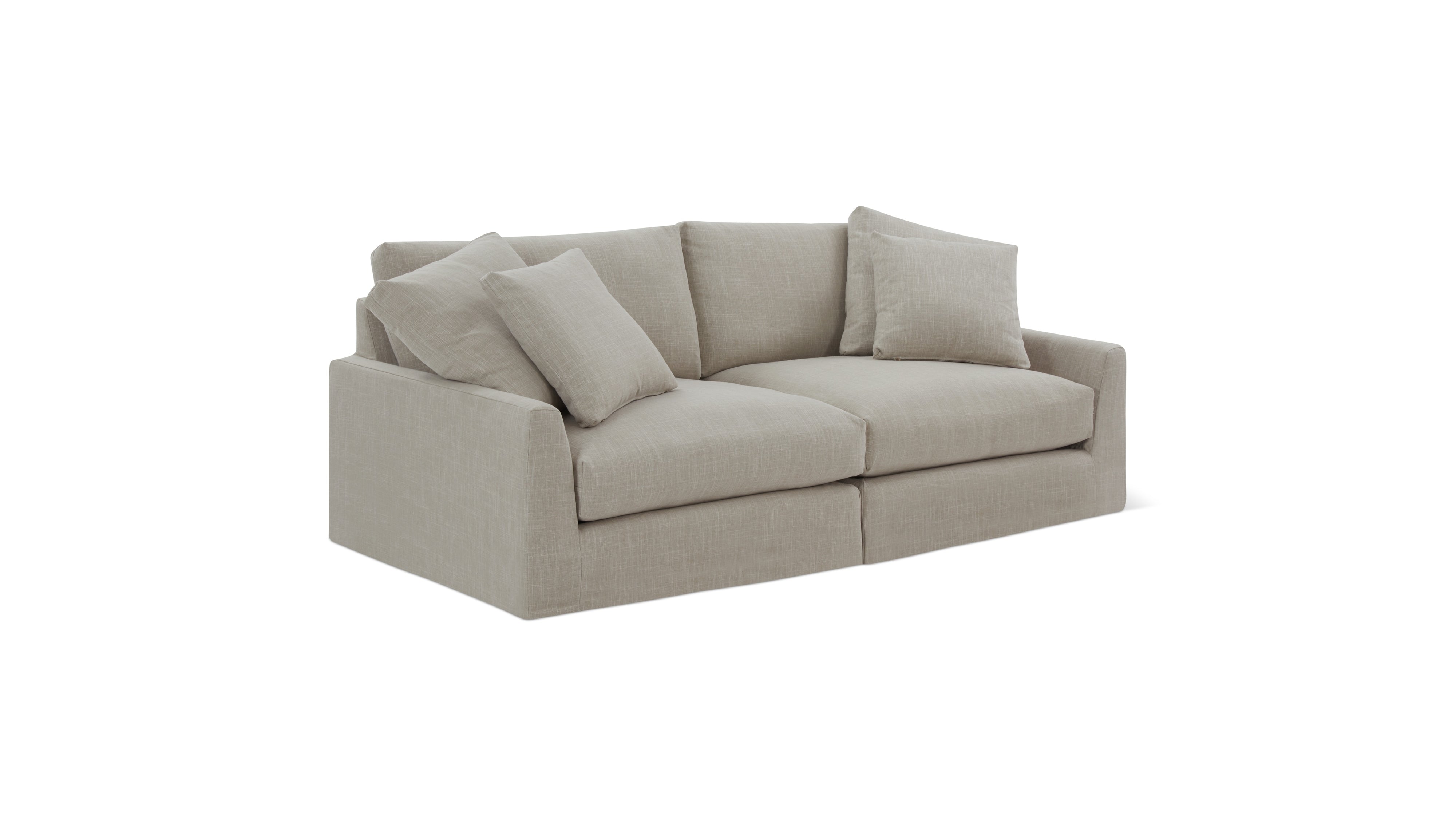 Breeze 2-Piece Modular Sofa, Large, Light Pebble