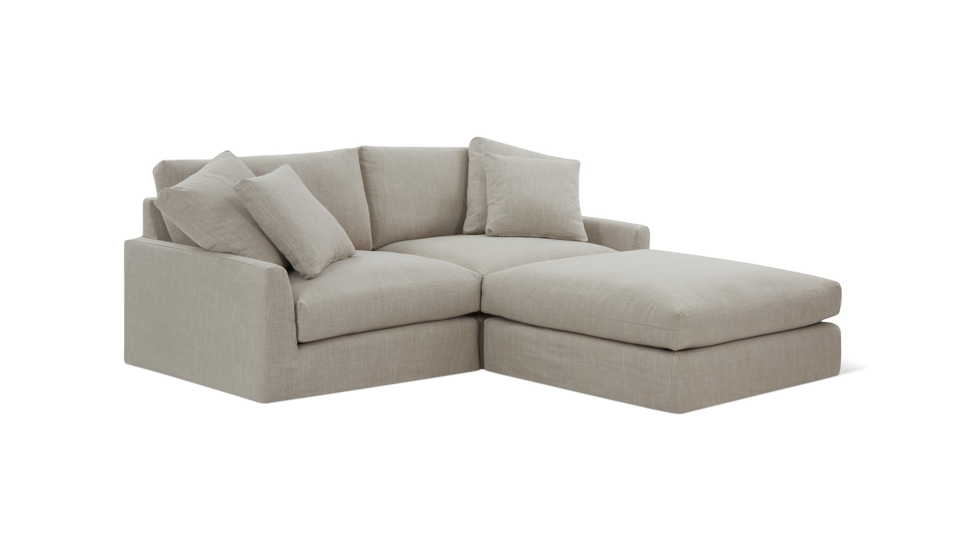Breeze 3-Piece Modular Sectional, Large, Light Pebble_image