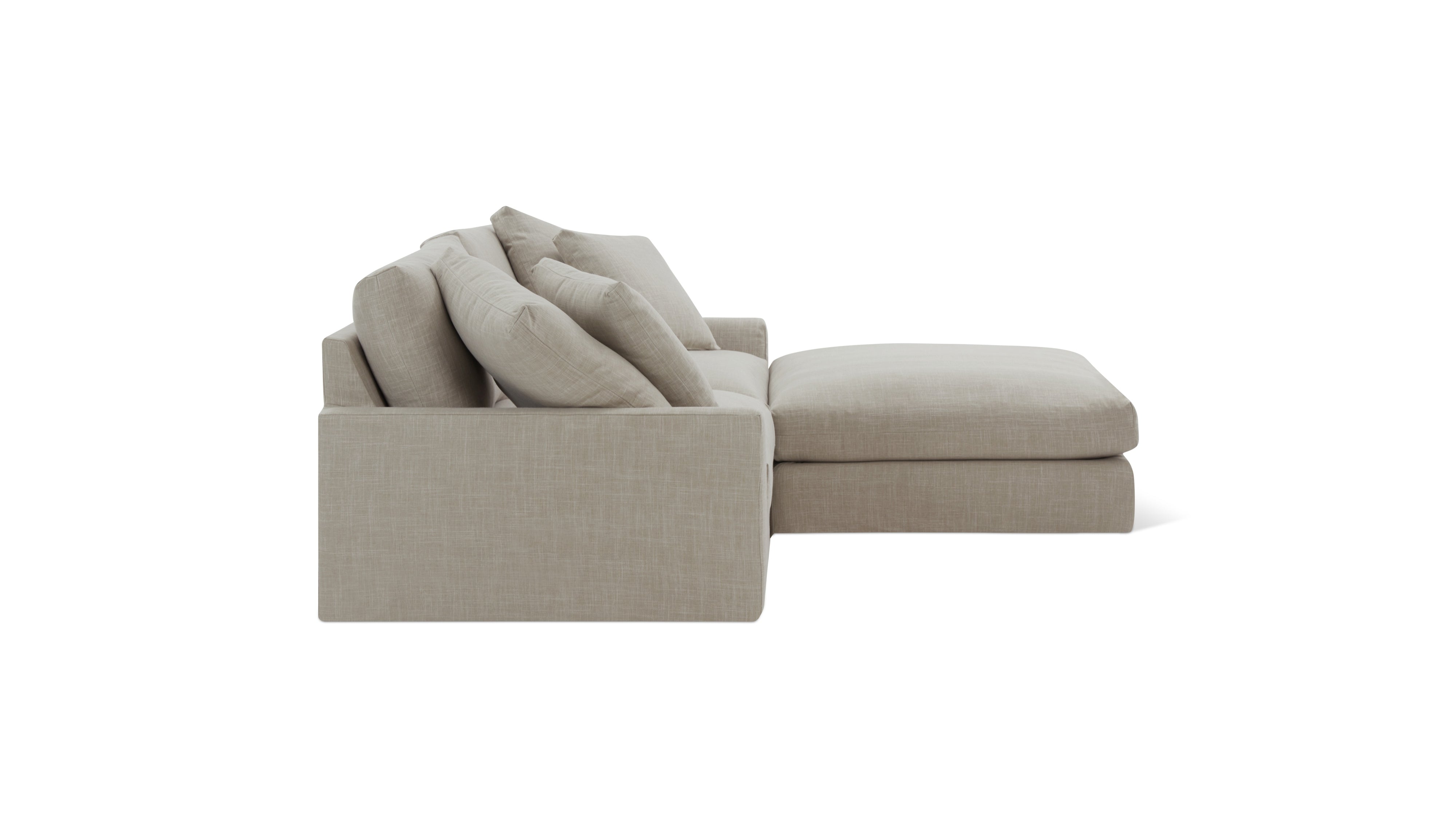 Breeze 3-Piece Modular Sectional, Large, Light Pebble