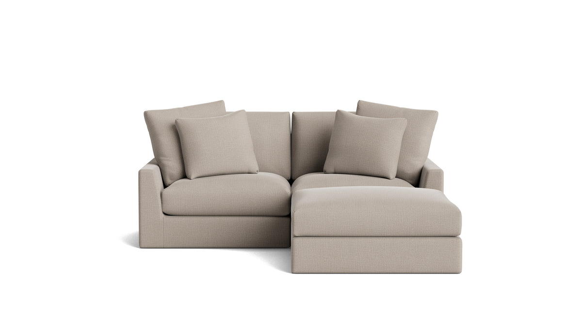 Breeze 3-Piece Modular Sectional, Large, Light Pebble