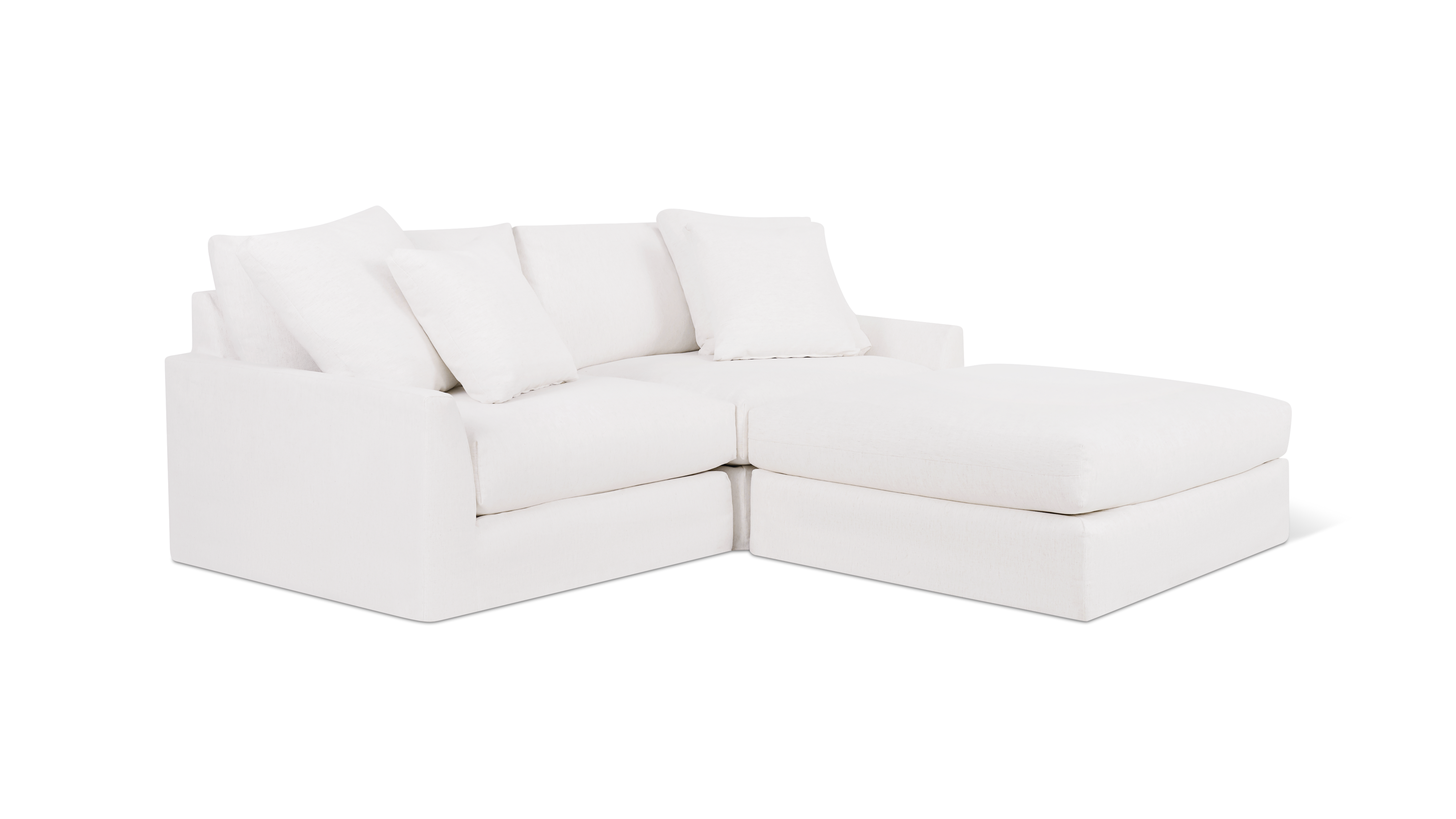 Breeze 3-Piece Modular Sectional, Large, Nomad Snow