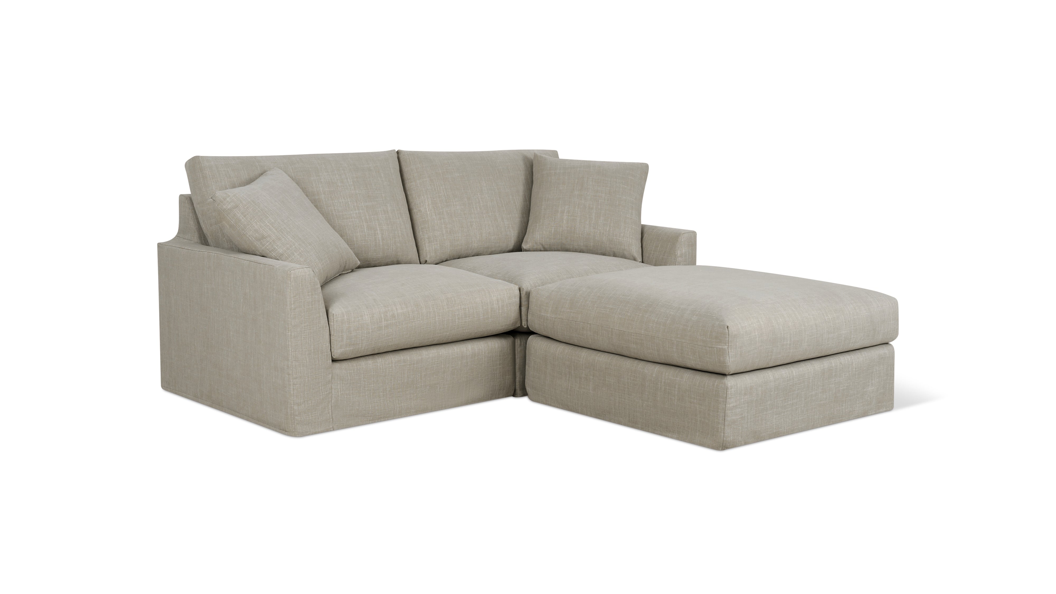 Breeze 3-Piece Modular Sectional, Standard, Light Pebble
