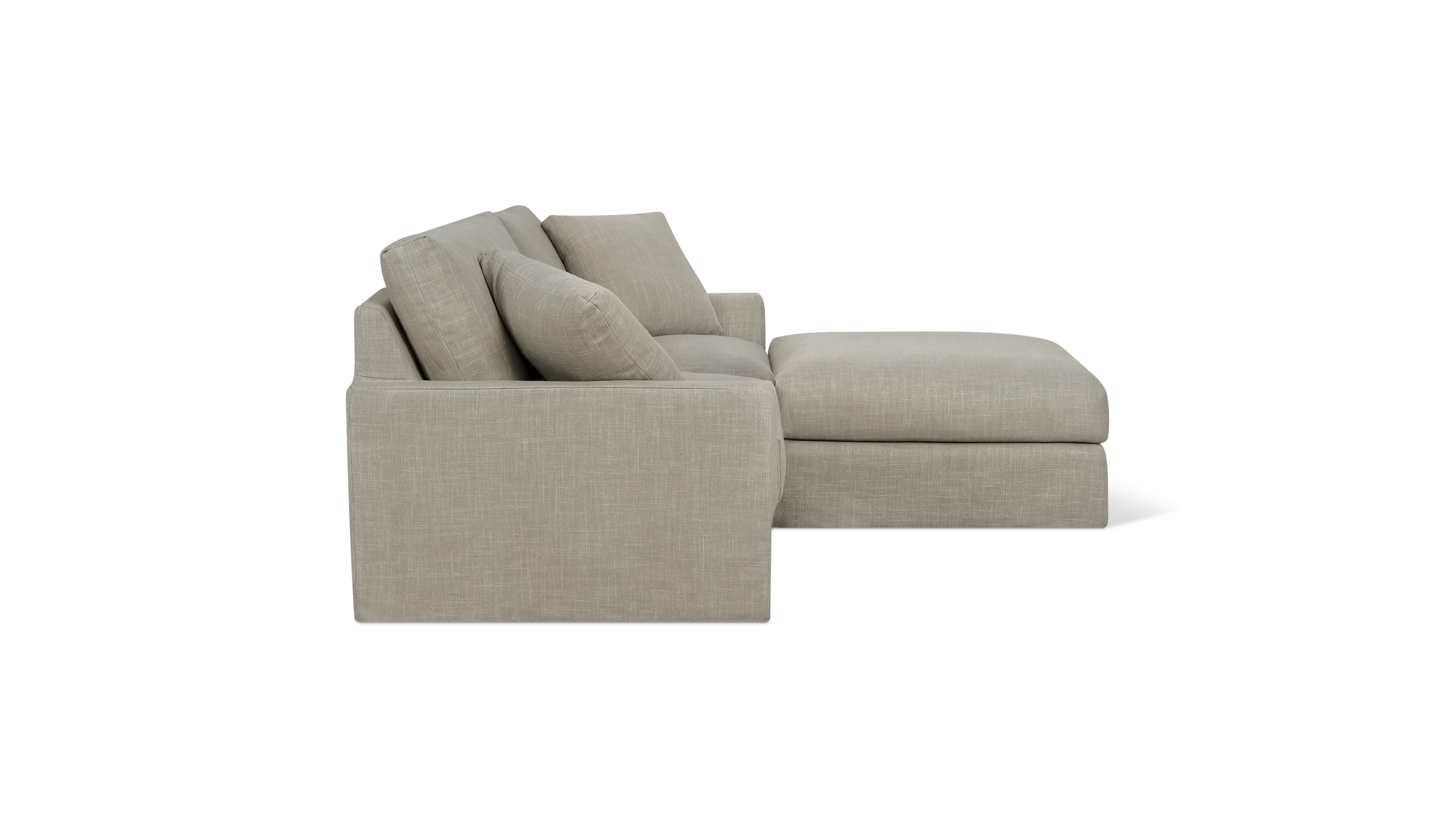 Breeze 3-Piece Modular Sectional, Standard, Light Pebble