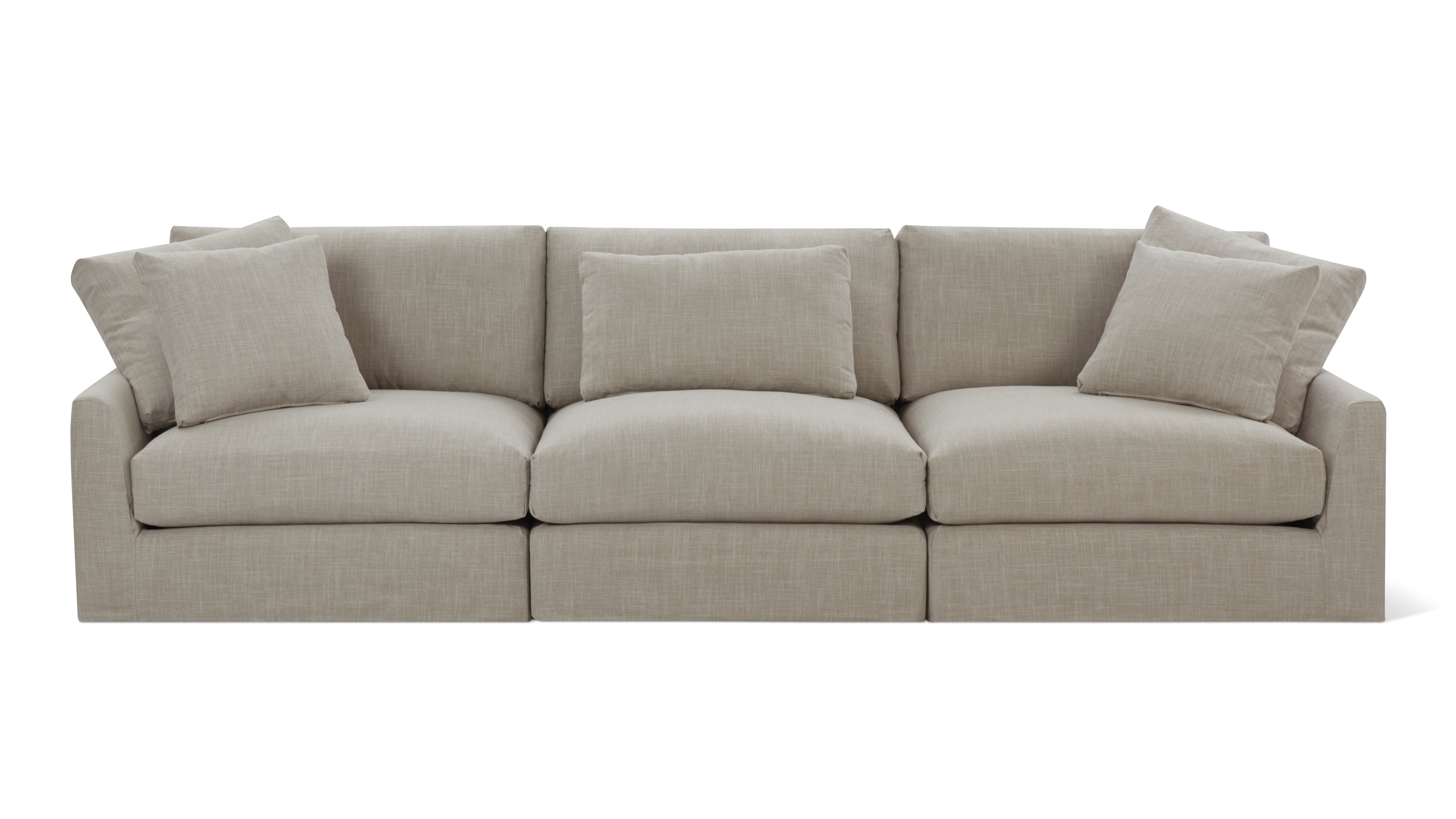 Breeze 3-Piece Modular Sofa, Large, Light Pebble