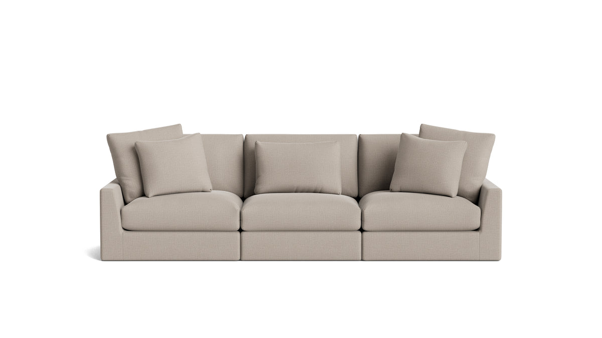 Breeze 3-Piece Modular Sofa, Large, Light Pebble