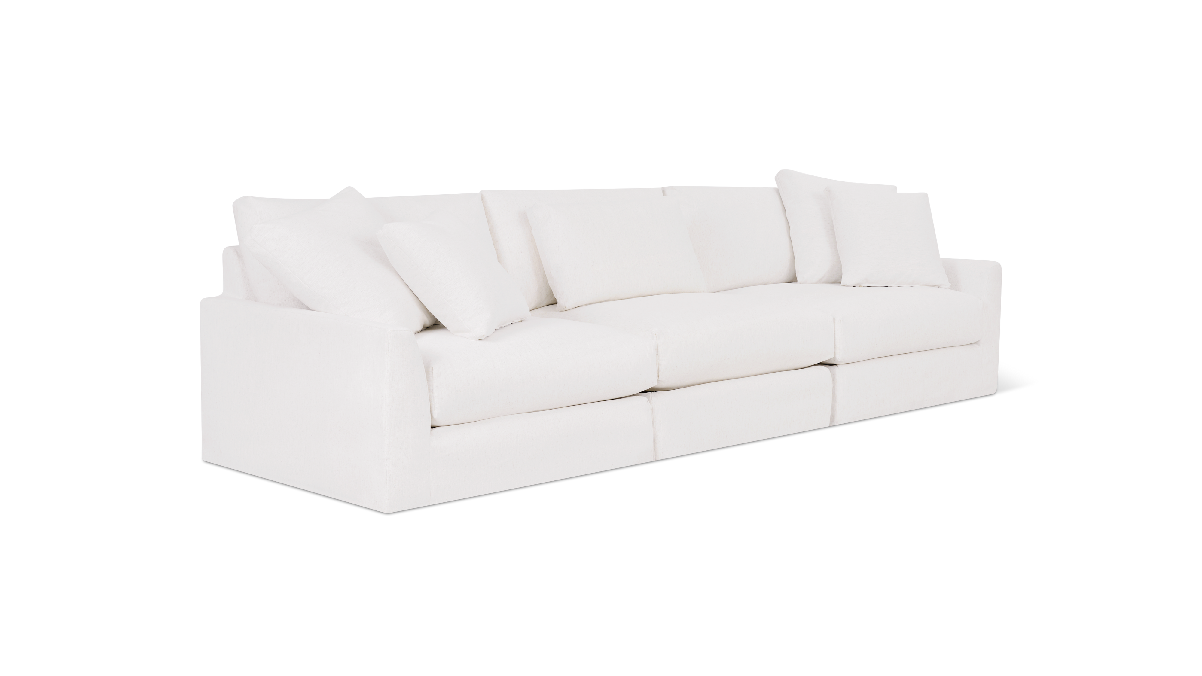 Breeze 3-Piece Modular Sofa, Large, Nomad Snow