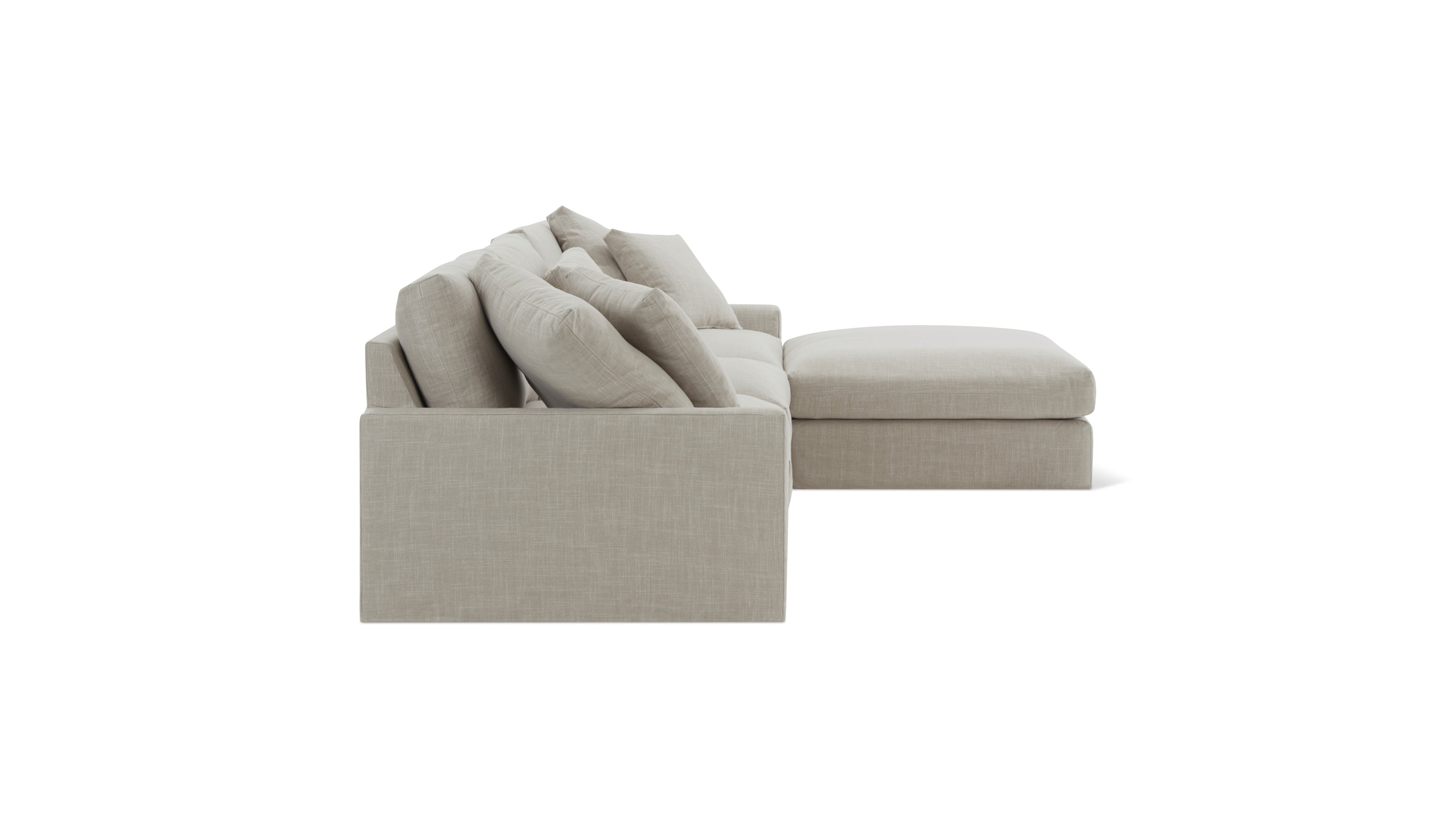 Breeze 4-Piece Modular Sectional, Large, Light Pebble