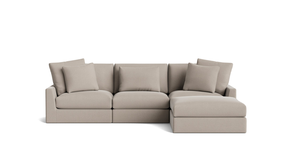 Breeze 4-Piece Modular Sectional, Large, Light Pebble_image