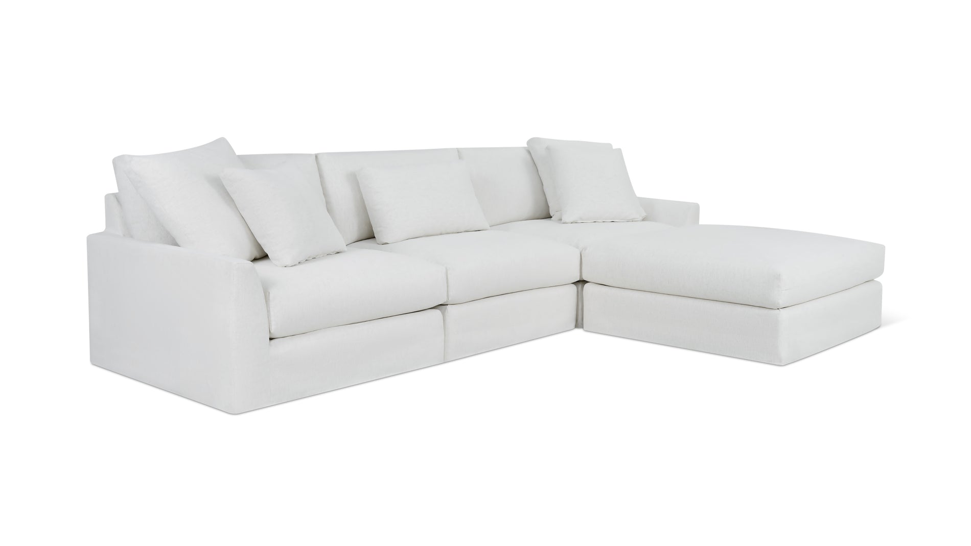 Breeze 4-Piece Modular Sectional, Large, Nomad Snow_image