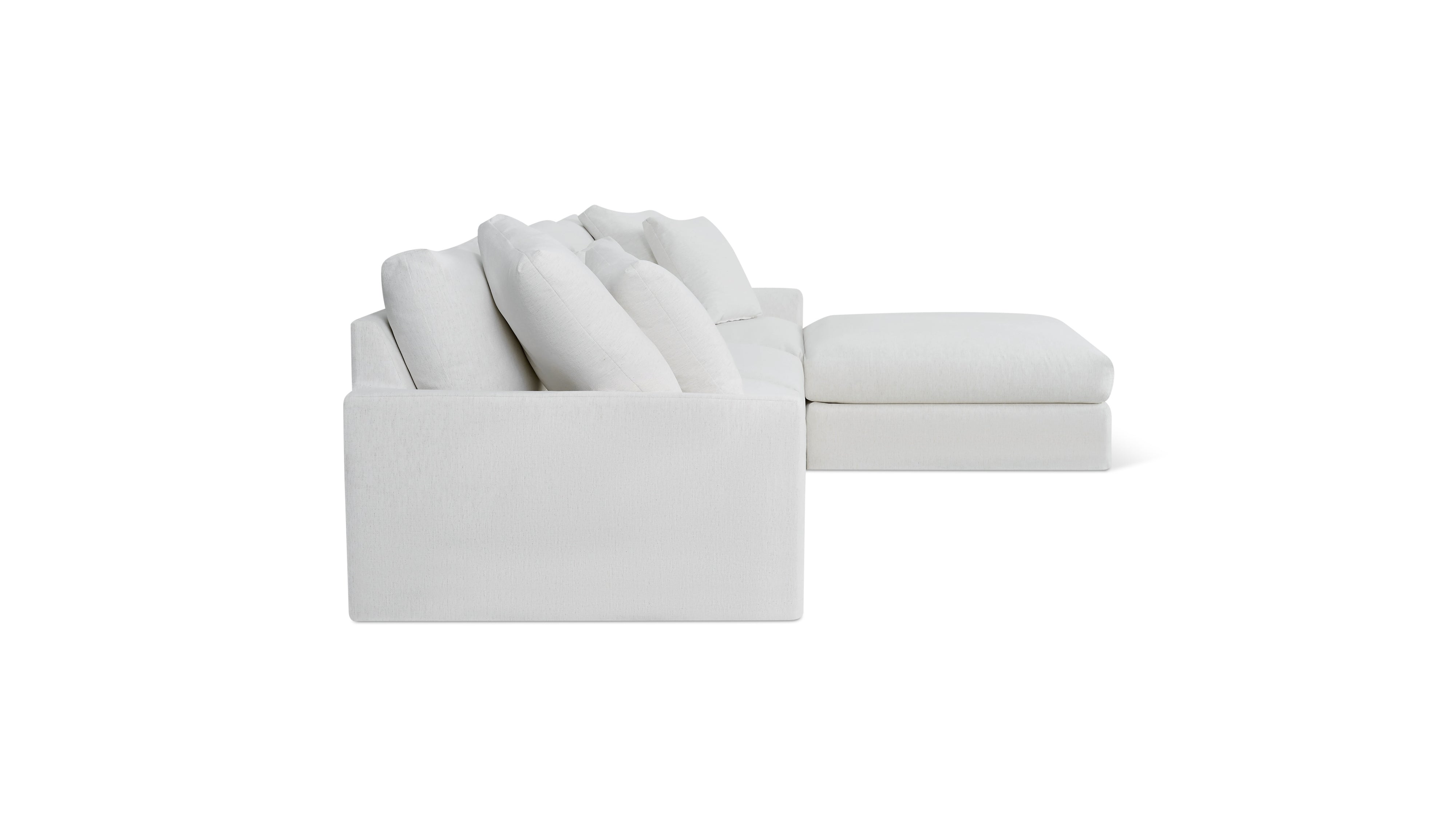 Breeze 4-Piece Modular Sectional, Large, Nomad Snow