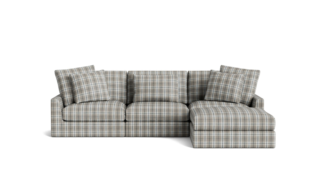 Breeze 4-Piece Modular Sectional, Large, Hudson Check_image