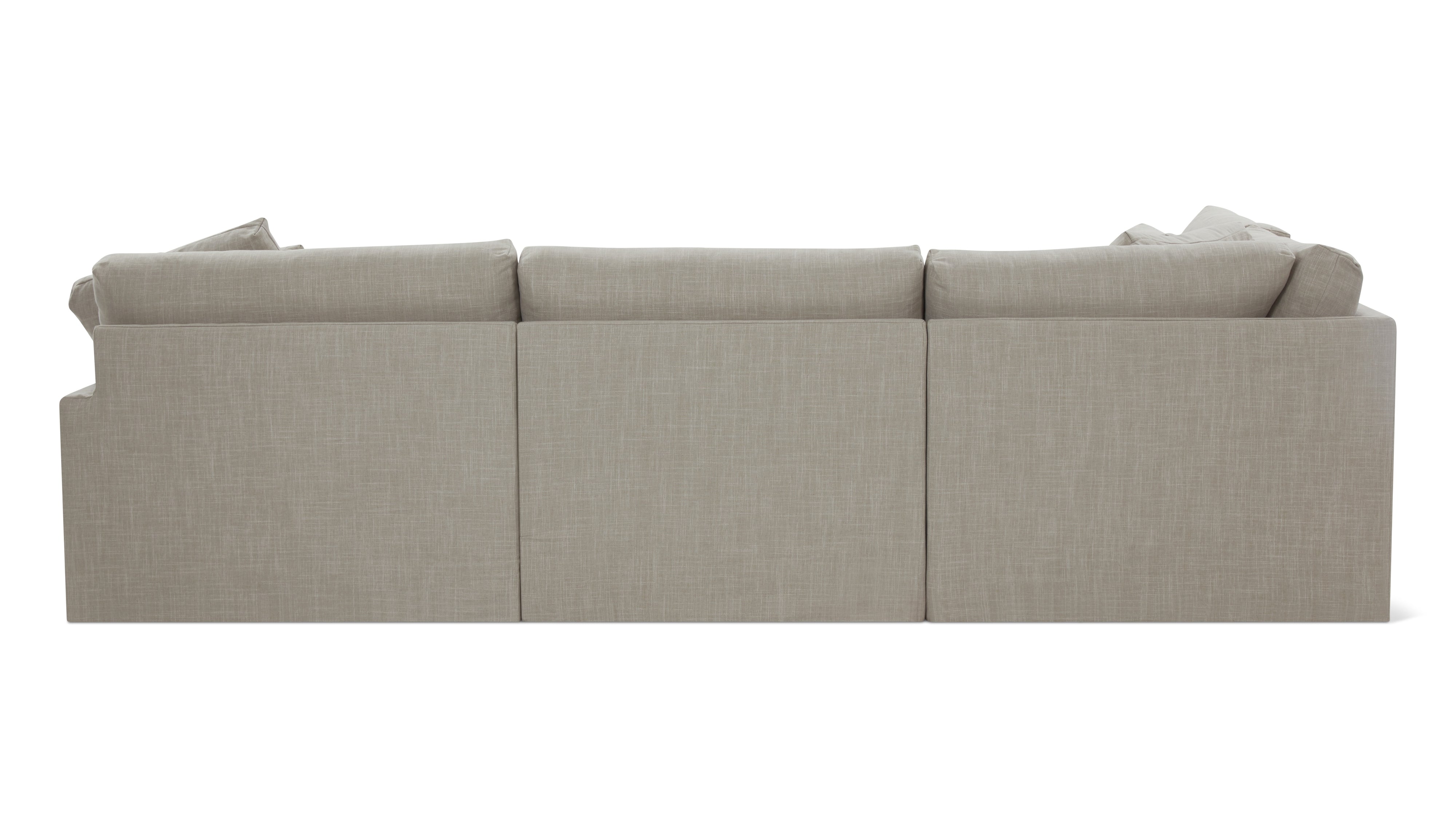 Breeze 4-Piece Modular Sectional Left, Large, Light Pebble