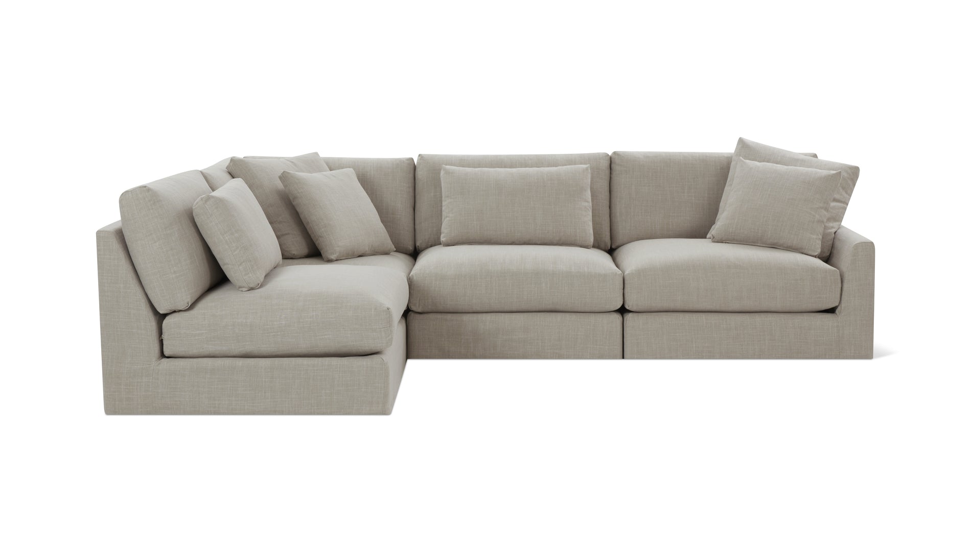 Breeze 4-Piece Modular Sectional Left, Large, Light Pebble_image