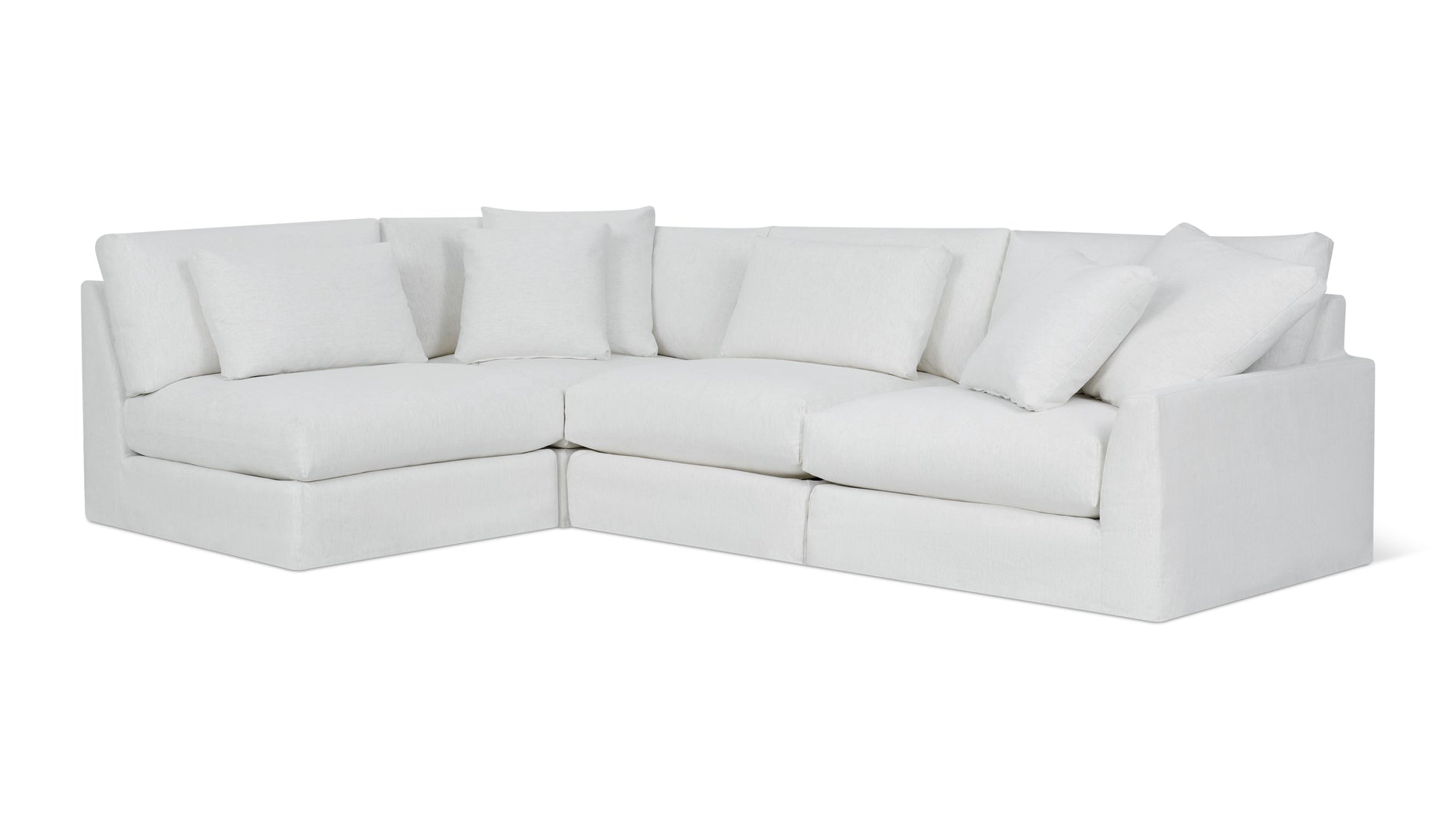 Breeze 4-Piece Modular Sectional Left, Large, Nomad Snow_image