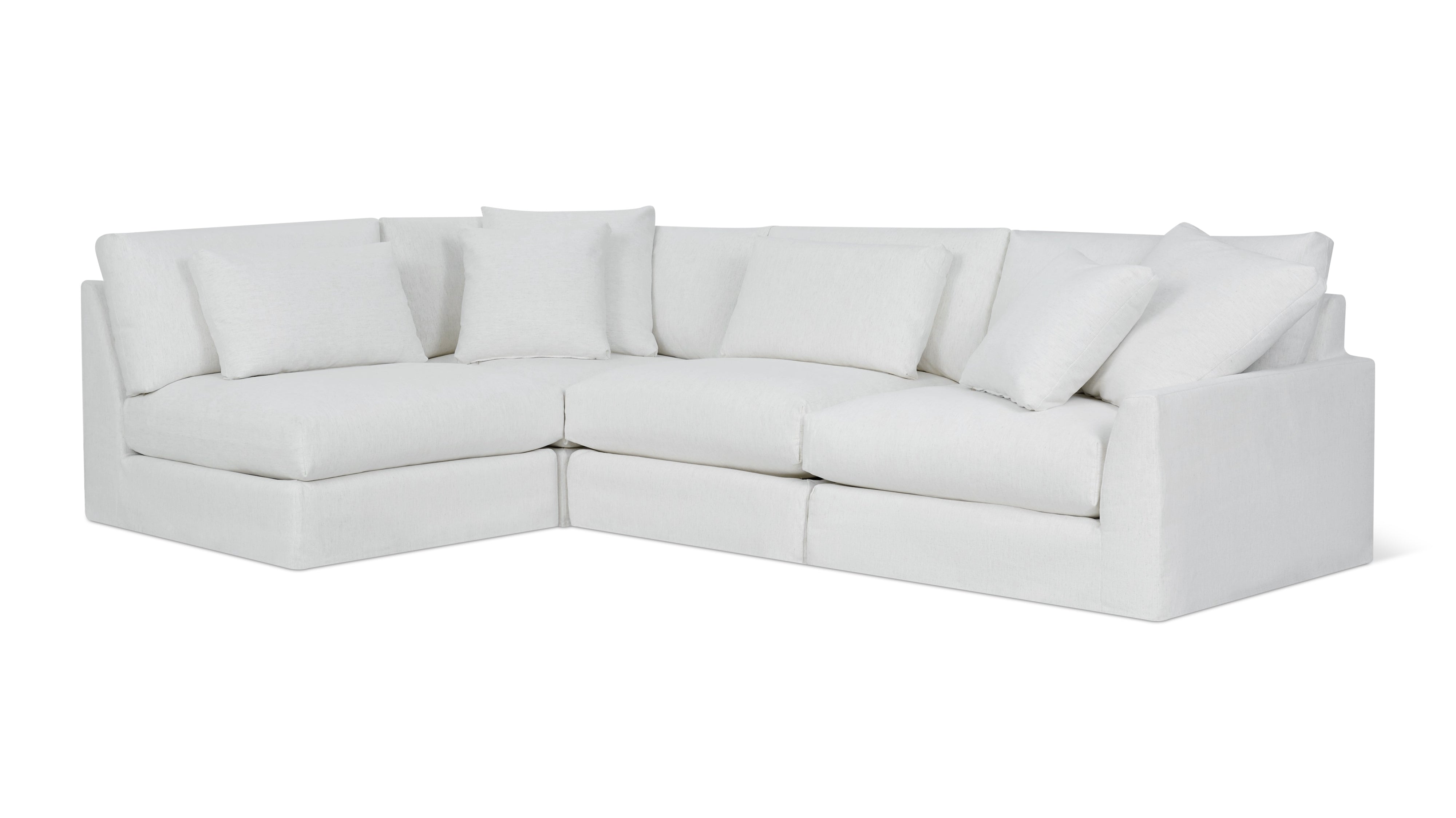 Breeze 4-Piece Modular Sectional Left, Large, Nomad Snow