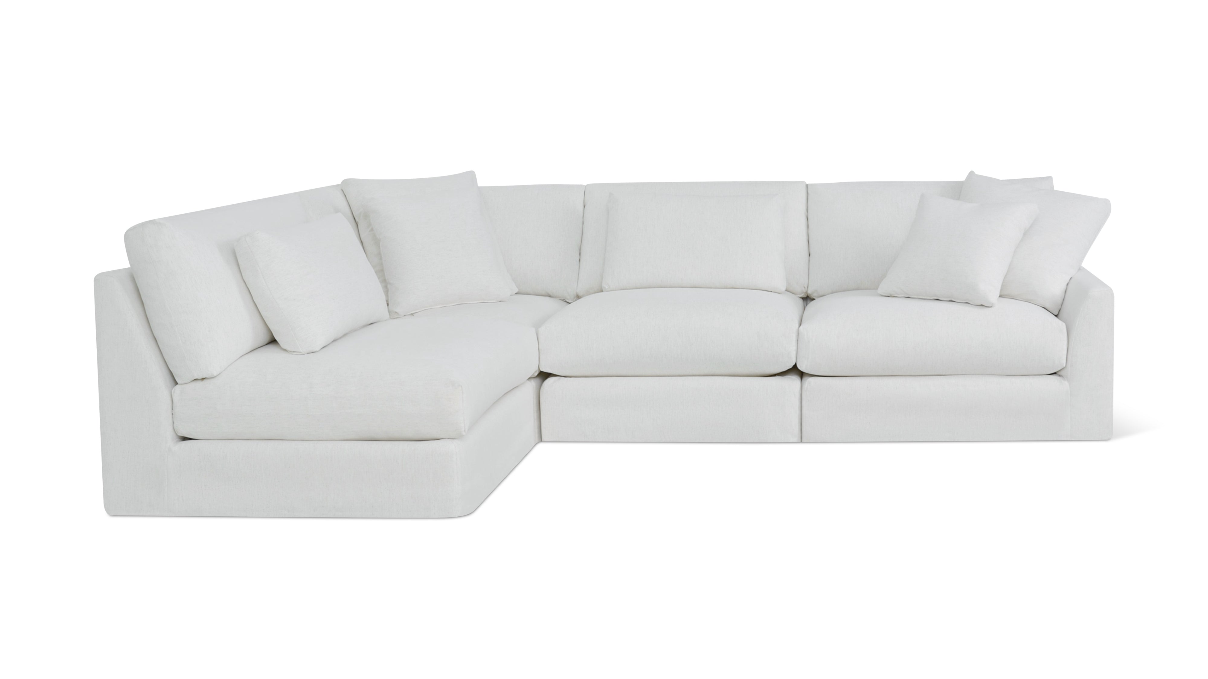 Breeze 4-Piece Modular Sectional Left, Large, Nomad Snow