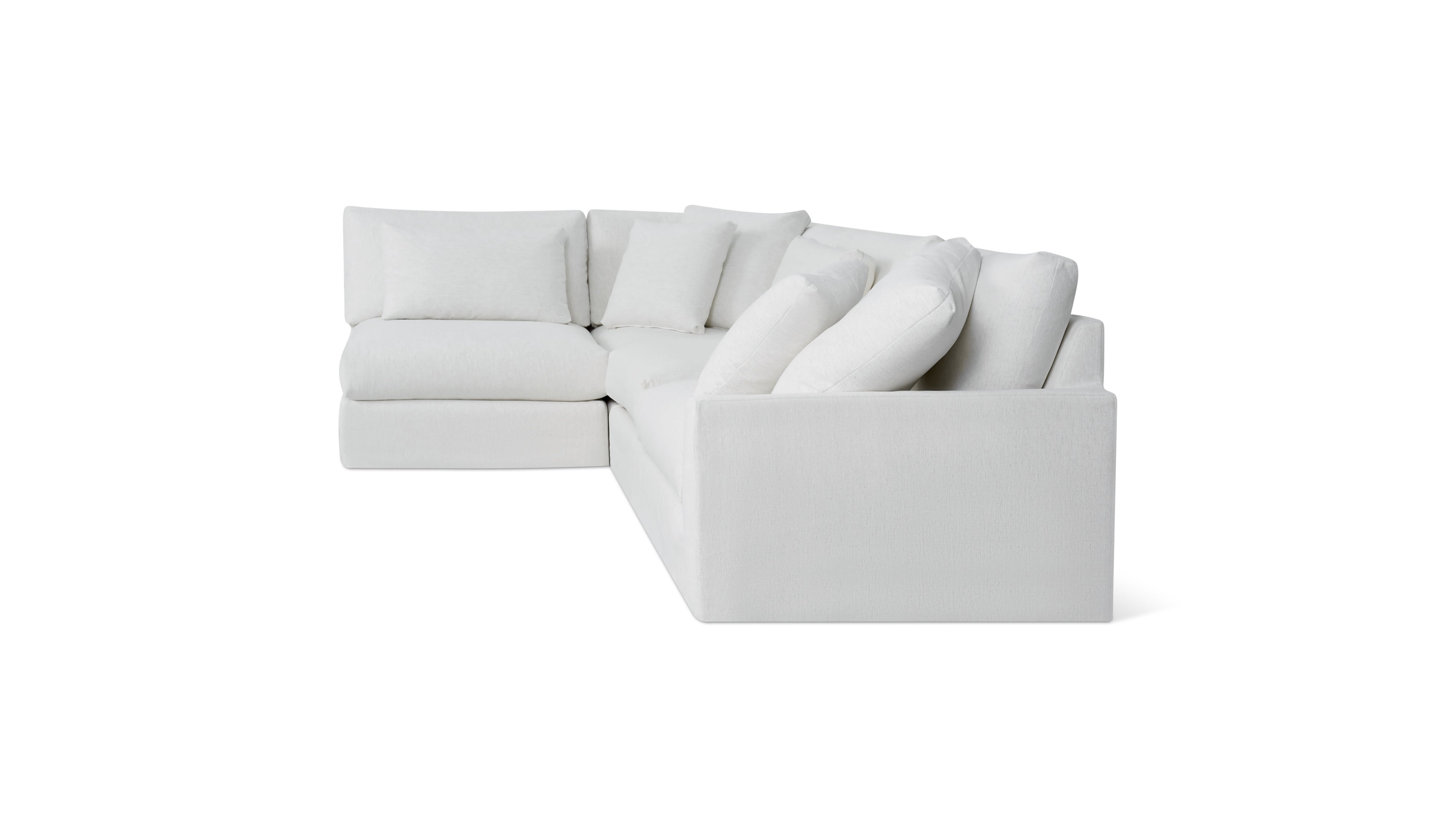 Breeze 4-Piece Modular Sectional Left, Large, Nomad Snow